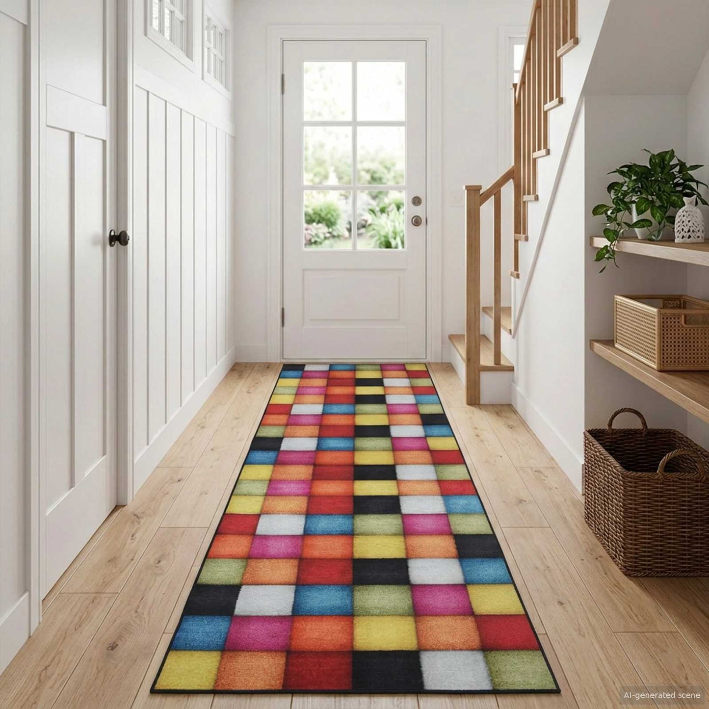 Teppe Runner LESAKA fargerik 50 x 400 cm Diamant fløyel