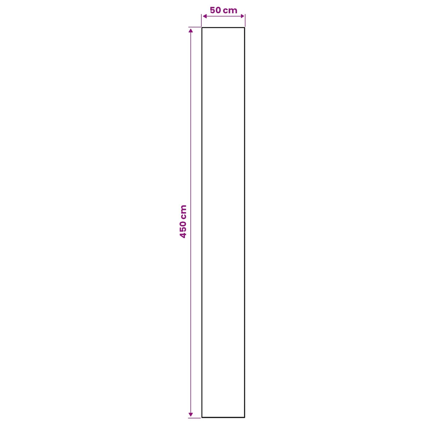 Teppe Runner LESAKA Svart og hvit 50 x 450 cm Diamant fløyel
