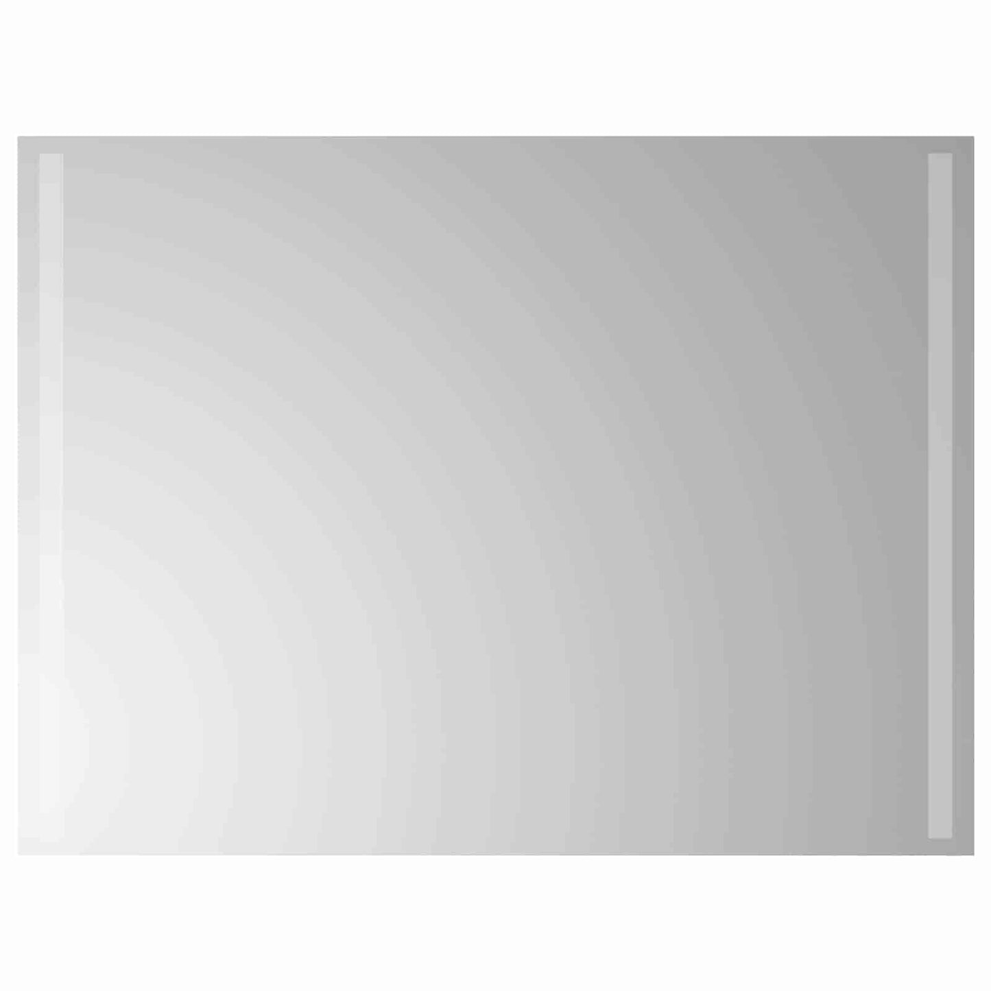 LED Badevindu med speil Gjennomsiktig 80 x 60 cm herdet glass