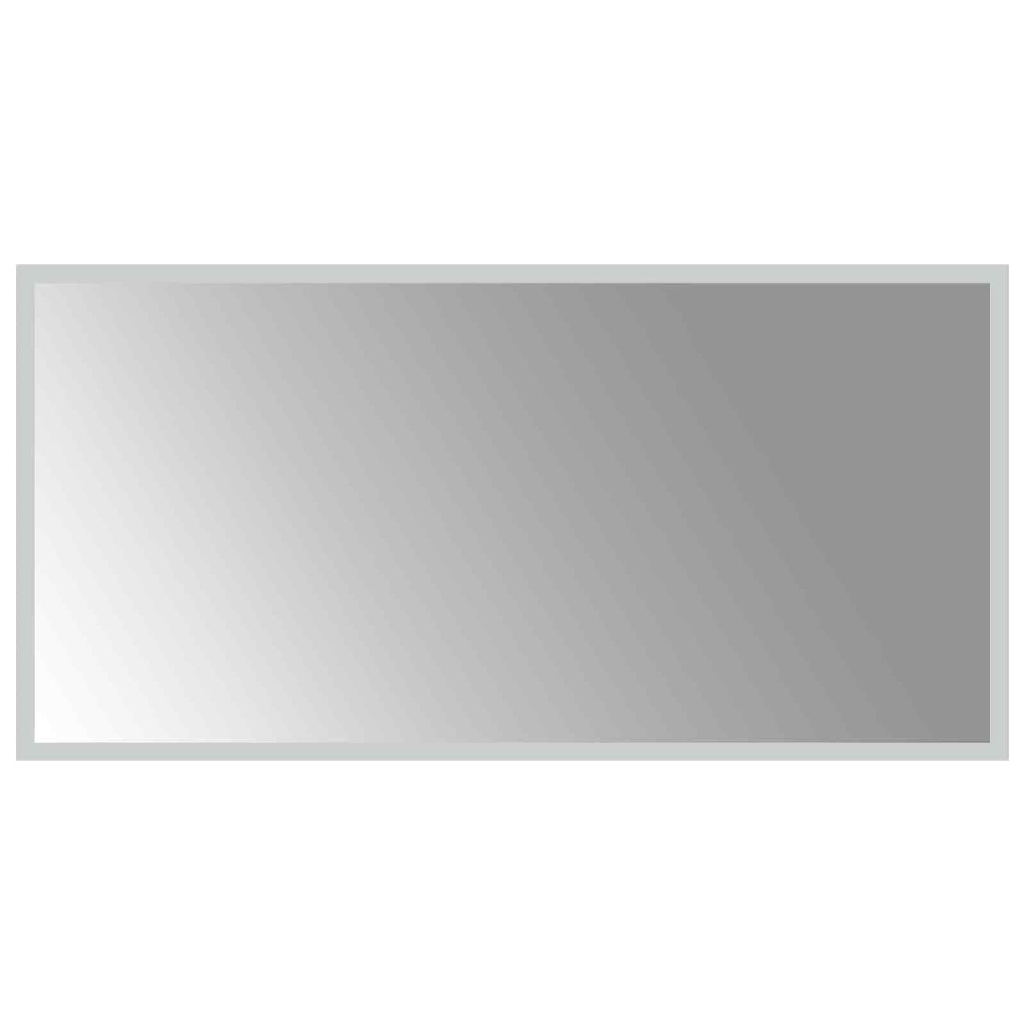 LED Badevindu med speil Gjennomsiktig 80 x 40 cm herdet glass