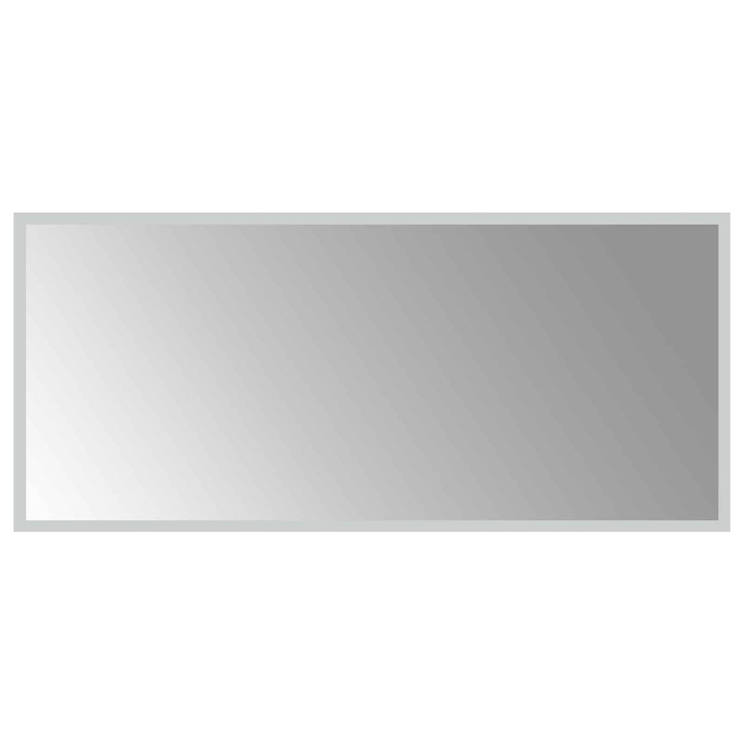 LED Badevindu med speil Gjennomsiktig 90 x 40 cm herdet glass