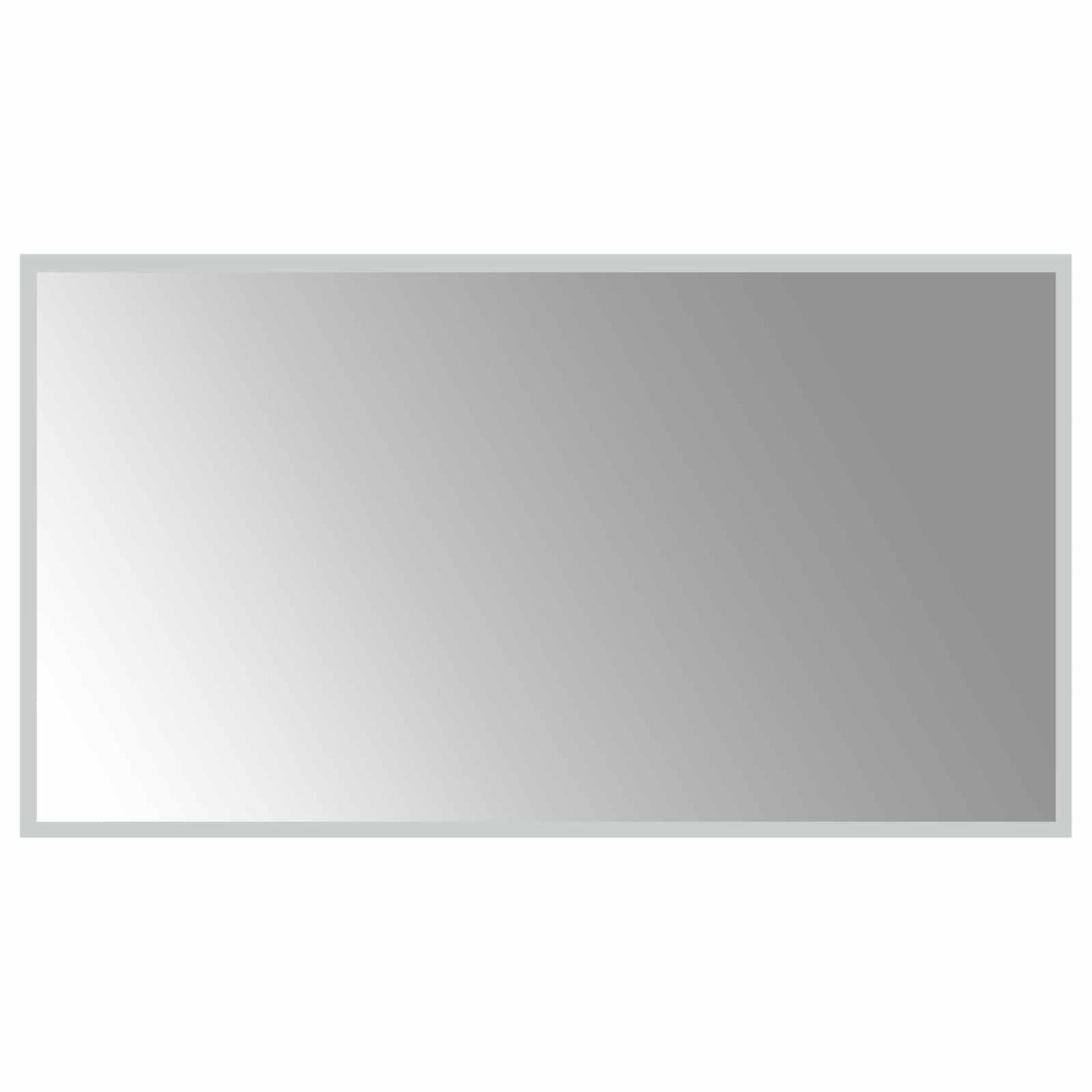 LED Badevindu med speil Gjennomsiktig 90 x 50 cm herdet glass