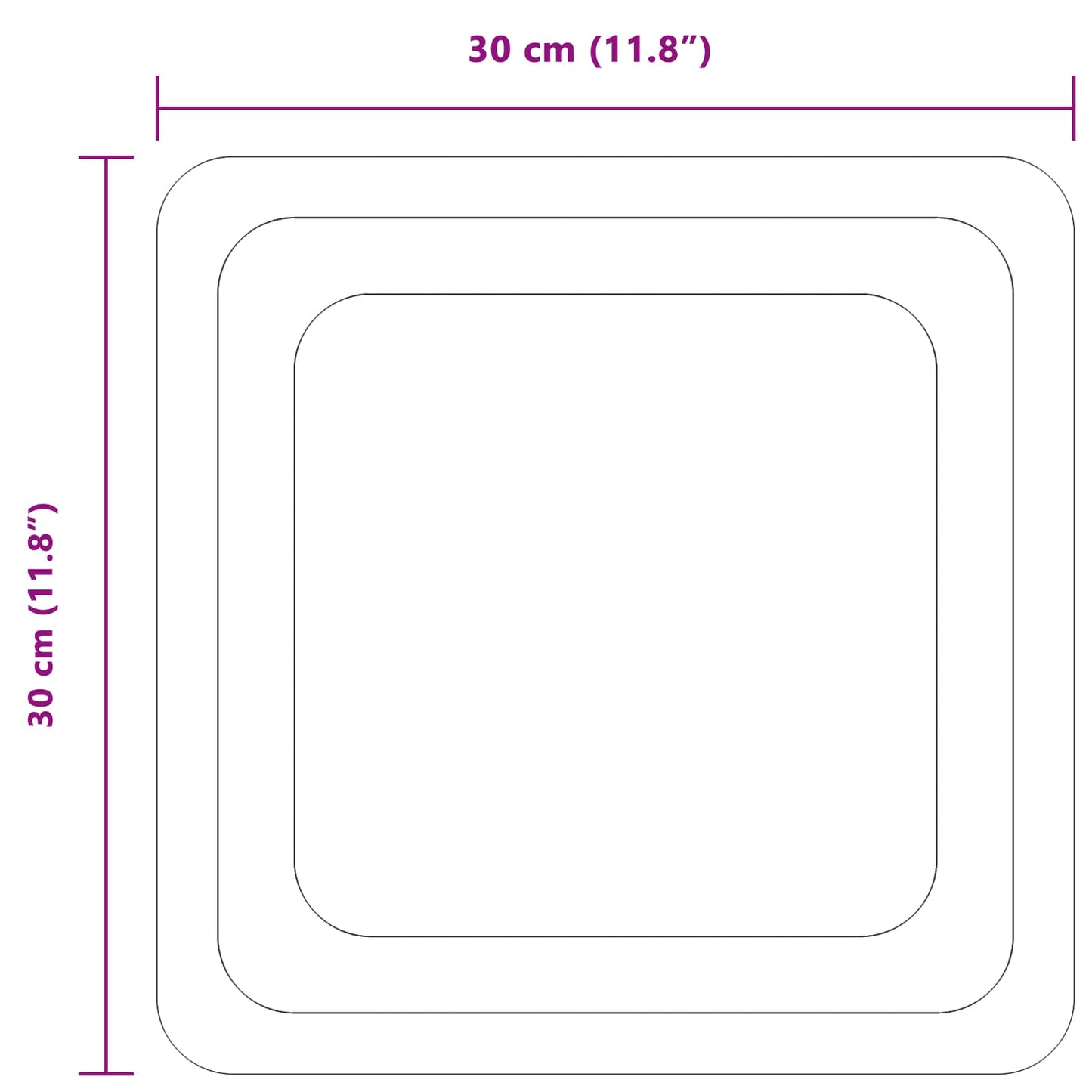 LED Badevindu med speil Gjennomsiktig 30 x 30 cm herdet glass