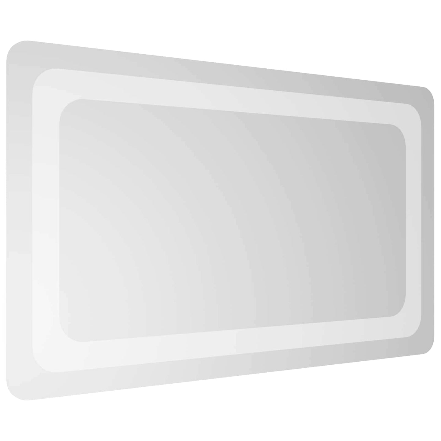 LED Badevindu med speil Gjennomsiktig 50 x 30 cm herdet glass