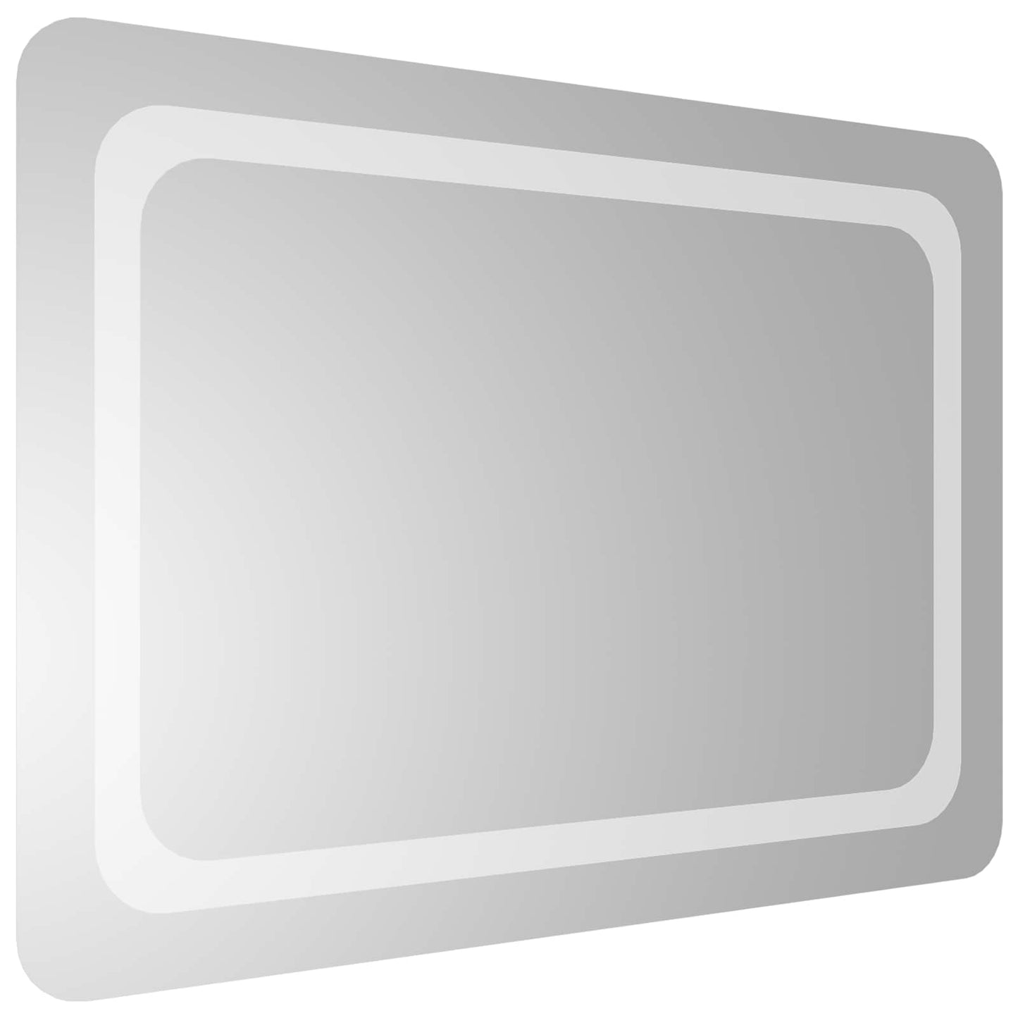 LED Badevindu med speil Gjennomsiktig 70 x 50 cm herdet glass