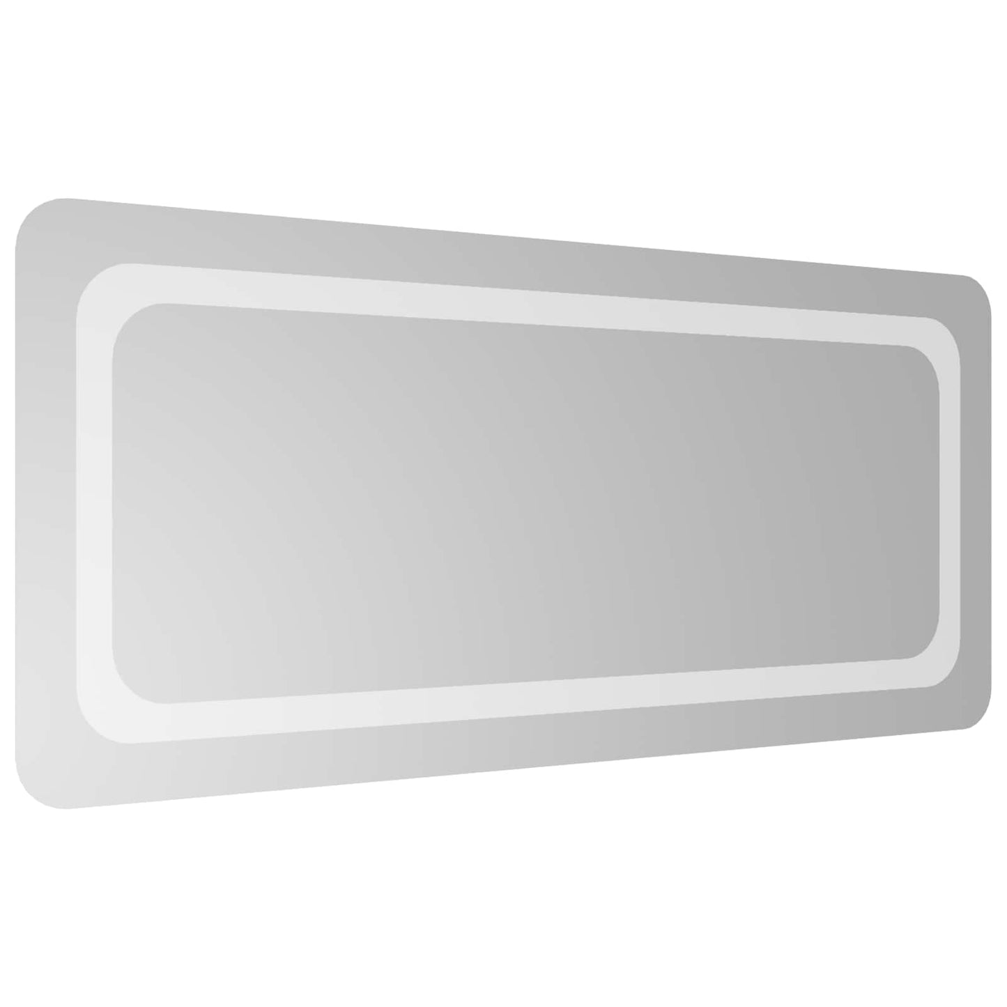 LED Badevindu med speil Gjennomsiktig 90 x 40 cm herdet glass