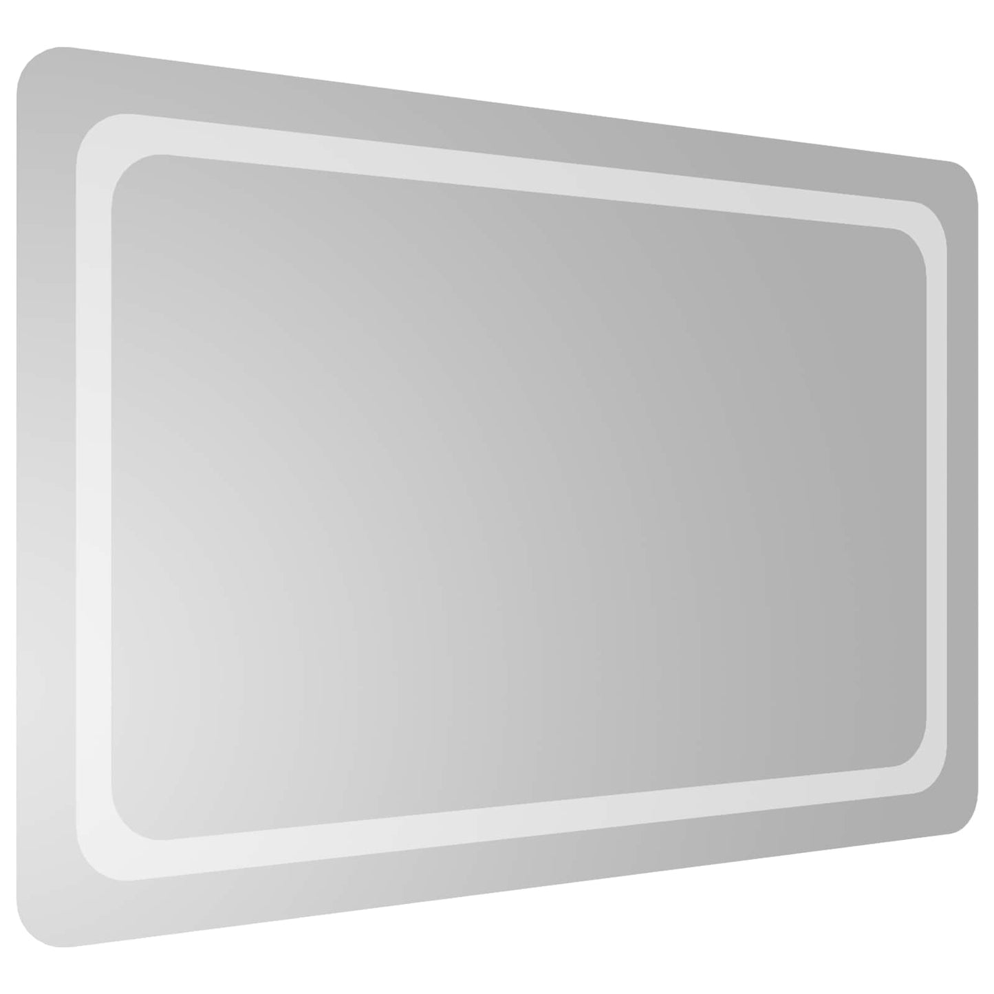 LED Badevindu med speil Gjennomsiktig 90 x 60 cm herdet glass