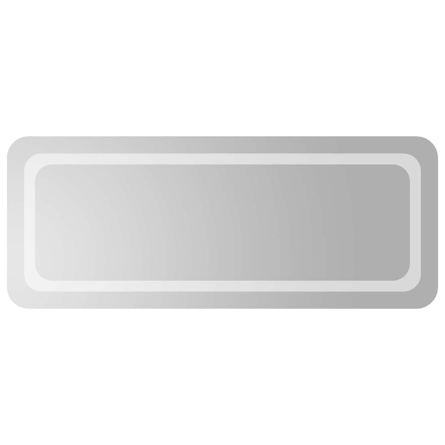 LED Badevindu med speil Gjennomsiktig 100 x 40 cm herdet glass