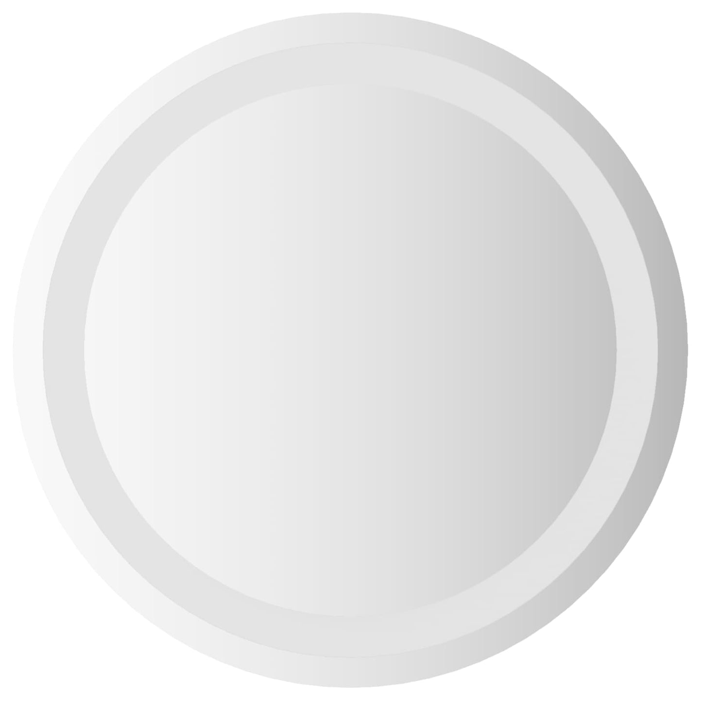 LED Badevindu med speil Gjennomsiktig Ø 40 cm herdet glass