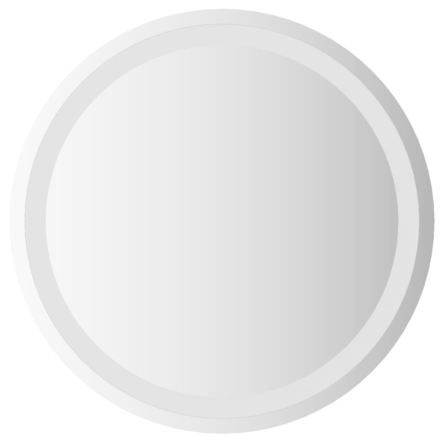 LED Badevindu med speil Gjennomsiktig Ø 50 cm herdet glass