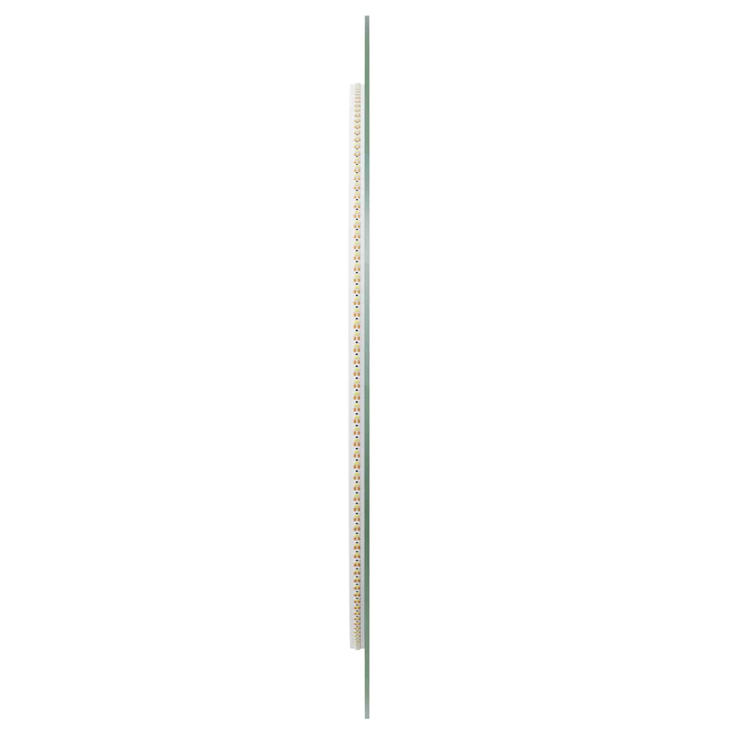 LED Badevindu med speil Gjennomsiktig Ø 60 cm herdet glass
