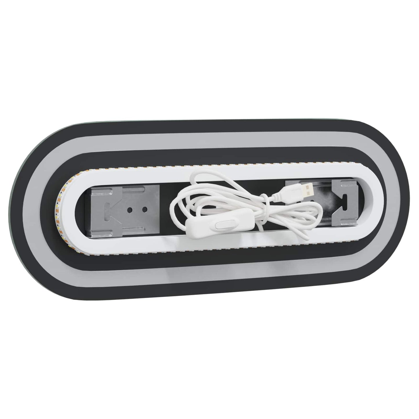 LED Badevindu med speil Gjennomsiktig 40 x 15 cm herdet glass