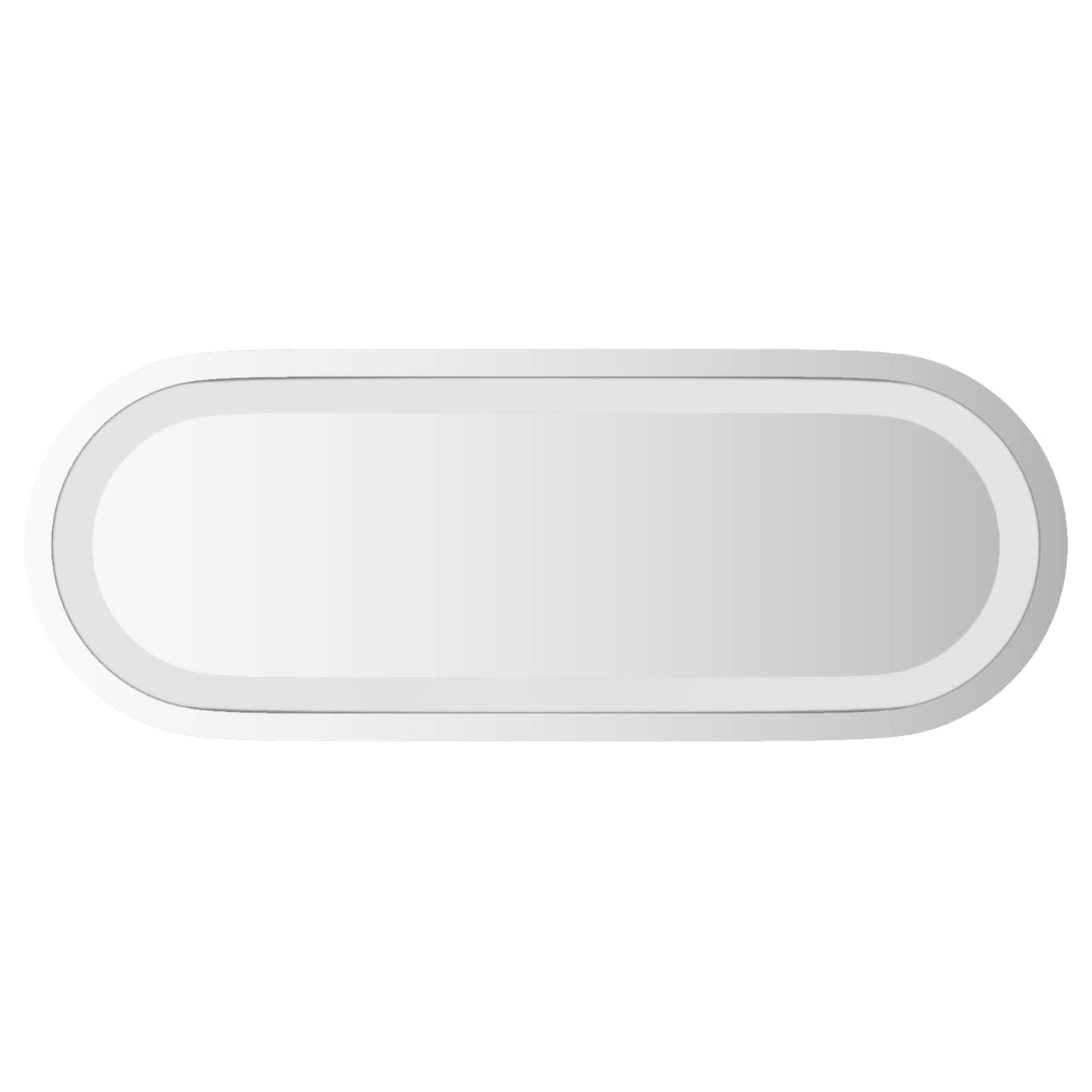 LED Badevindu med speil Gjennomsiktig 40 x 15 cm herdet glass