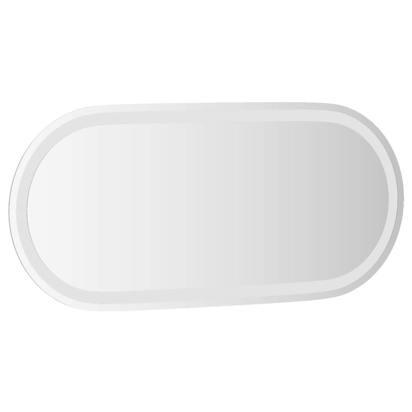 LED Badevindu med speil Gjennomsiktig 80 x 35 cm herdet glass