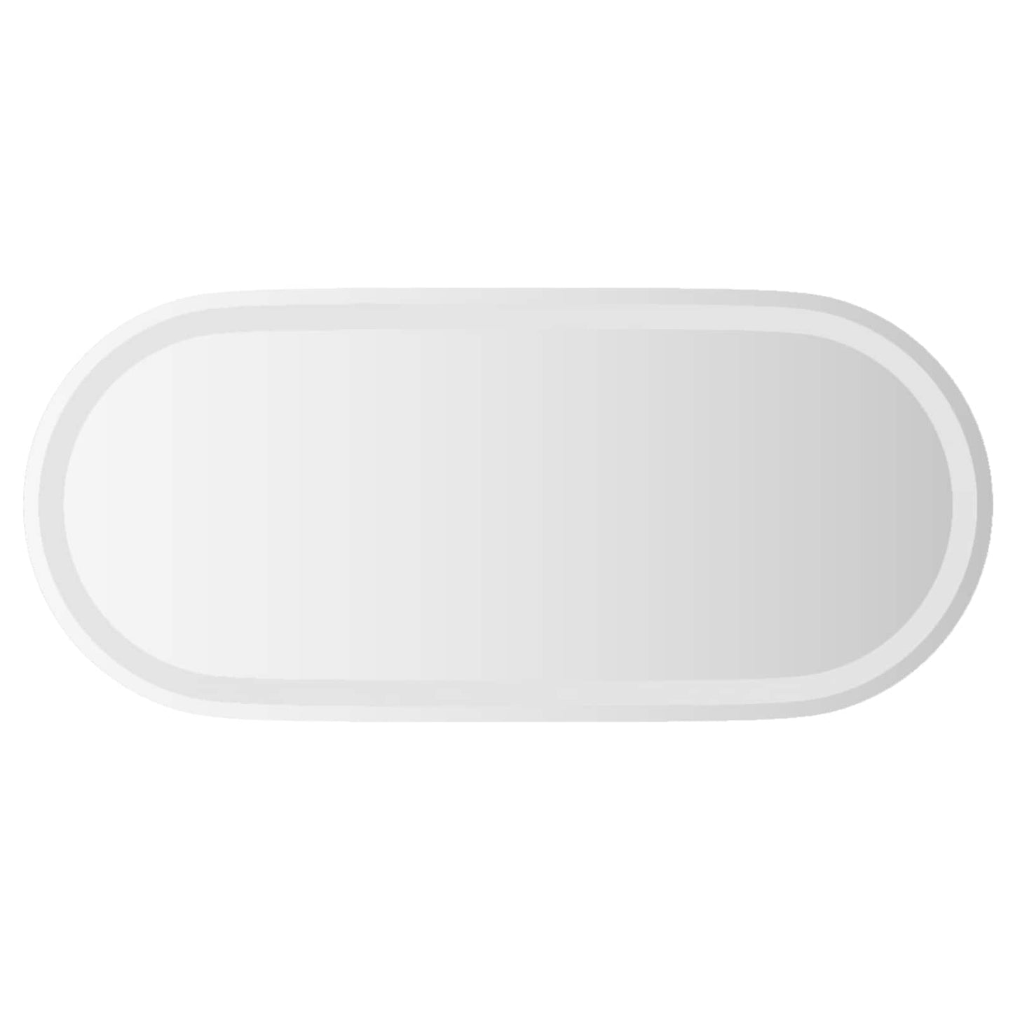 LED Badevindu med speil Gjennomsiktig 80 x 35 cm herdet glass