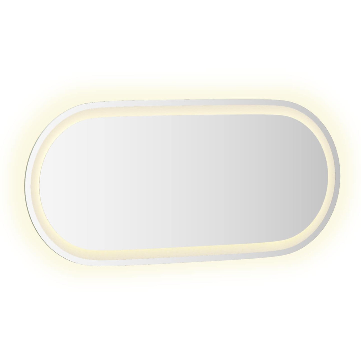 LED Badevindu med speil Gjennomsiktig 80 x 35 cm herdet glass