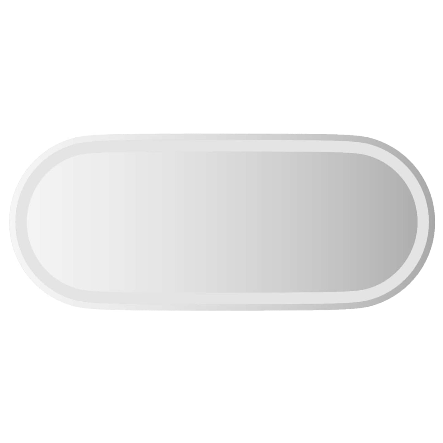 LED Badevindu med speil Gjennomsiktig 90 x 40 cm herdet glass