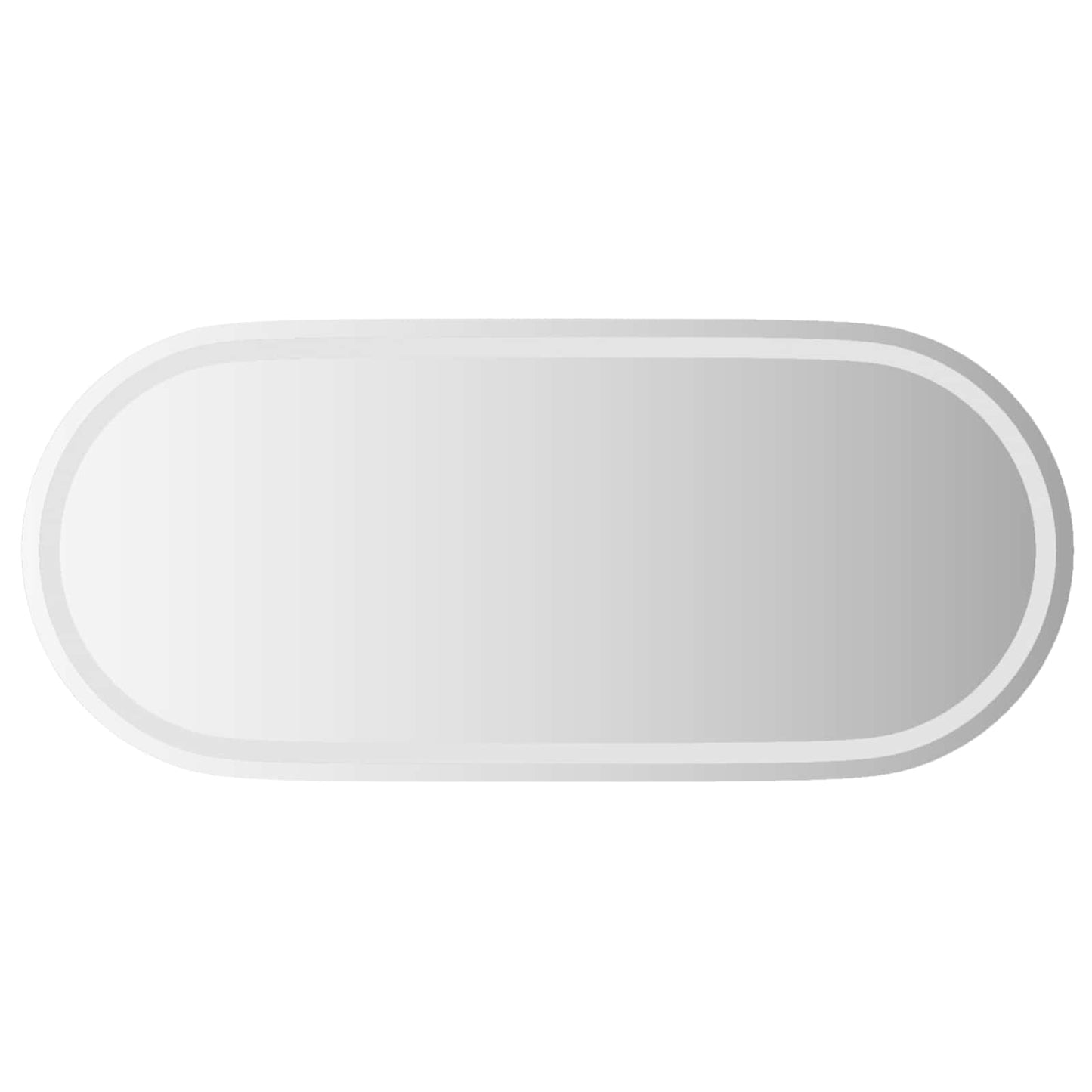 LED Badevindu med speil Gjennomsiktig 100 x 45 cm herdet glass