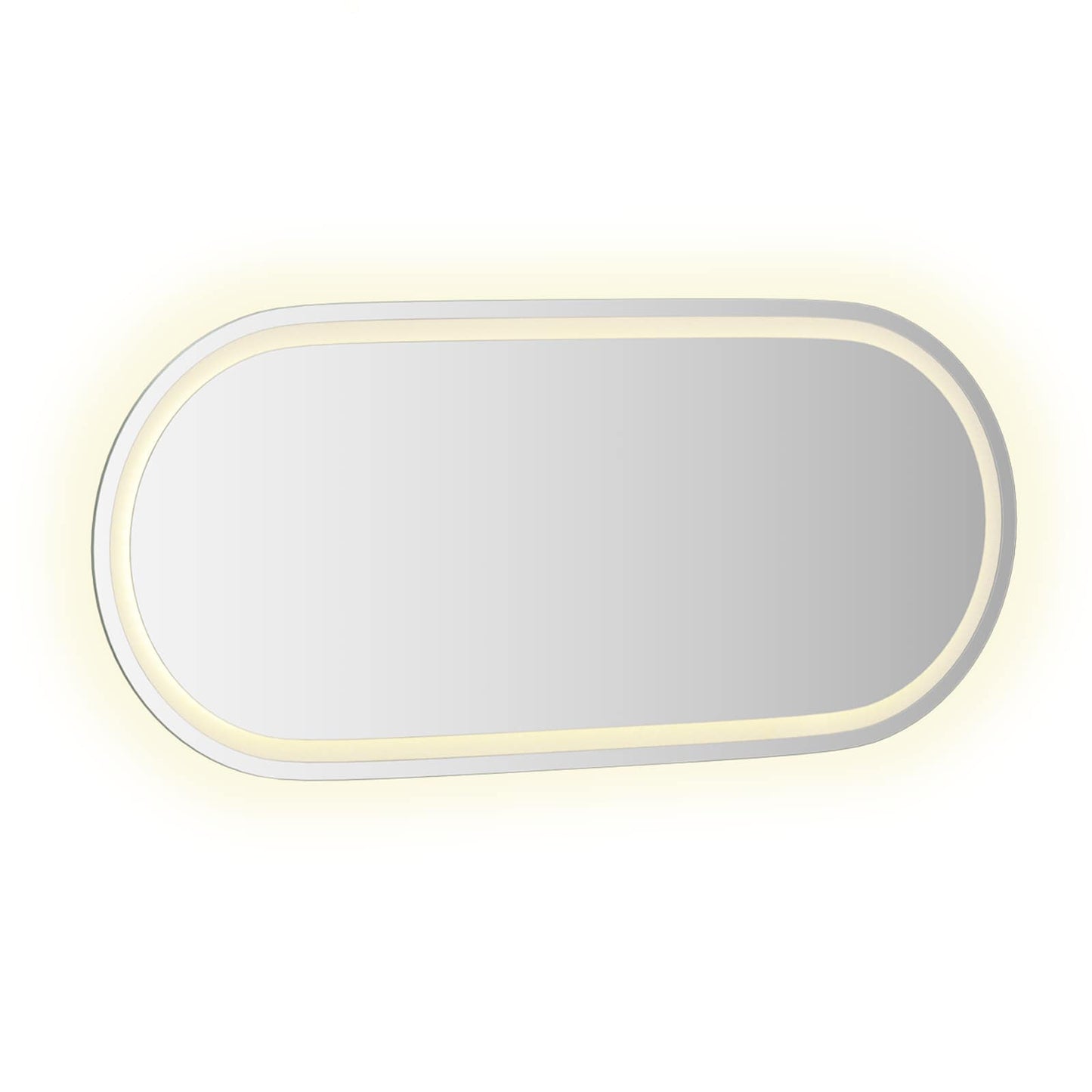 LED Badevindu med speil Gjennomsiktig 100 x 45 cm herdet glass