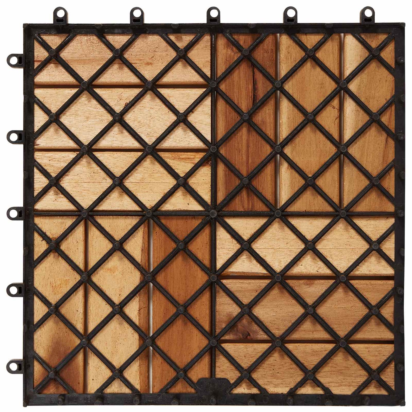 Terrasseflis 20 pcs Brun 30 x 30 cm Acacia Hardtre