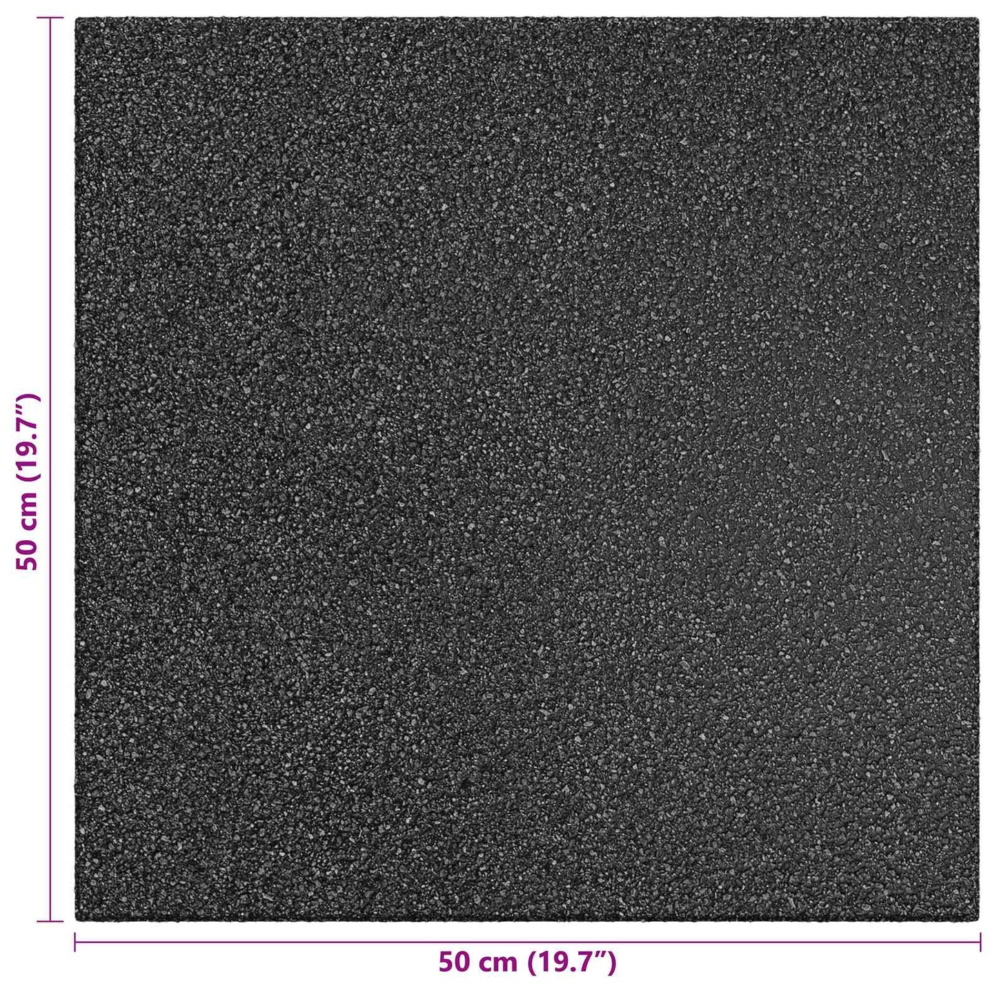 Fallbeskyttelsesfliser 12 pcs Svart 50 x 50 cm Gummi