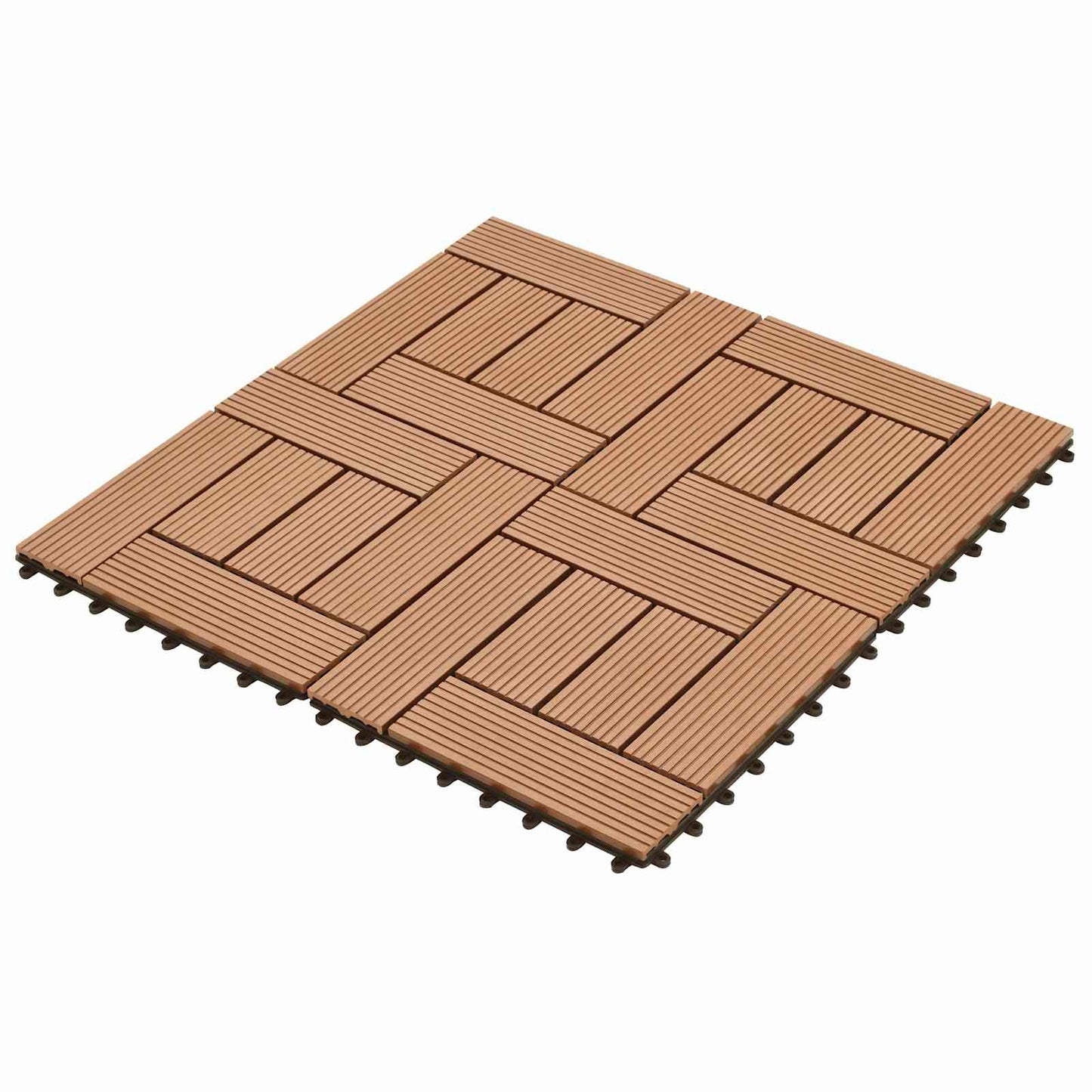 Terrasseflis 22 pcs Brun 30 x 30 cm WPC