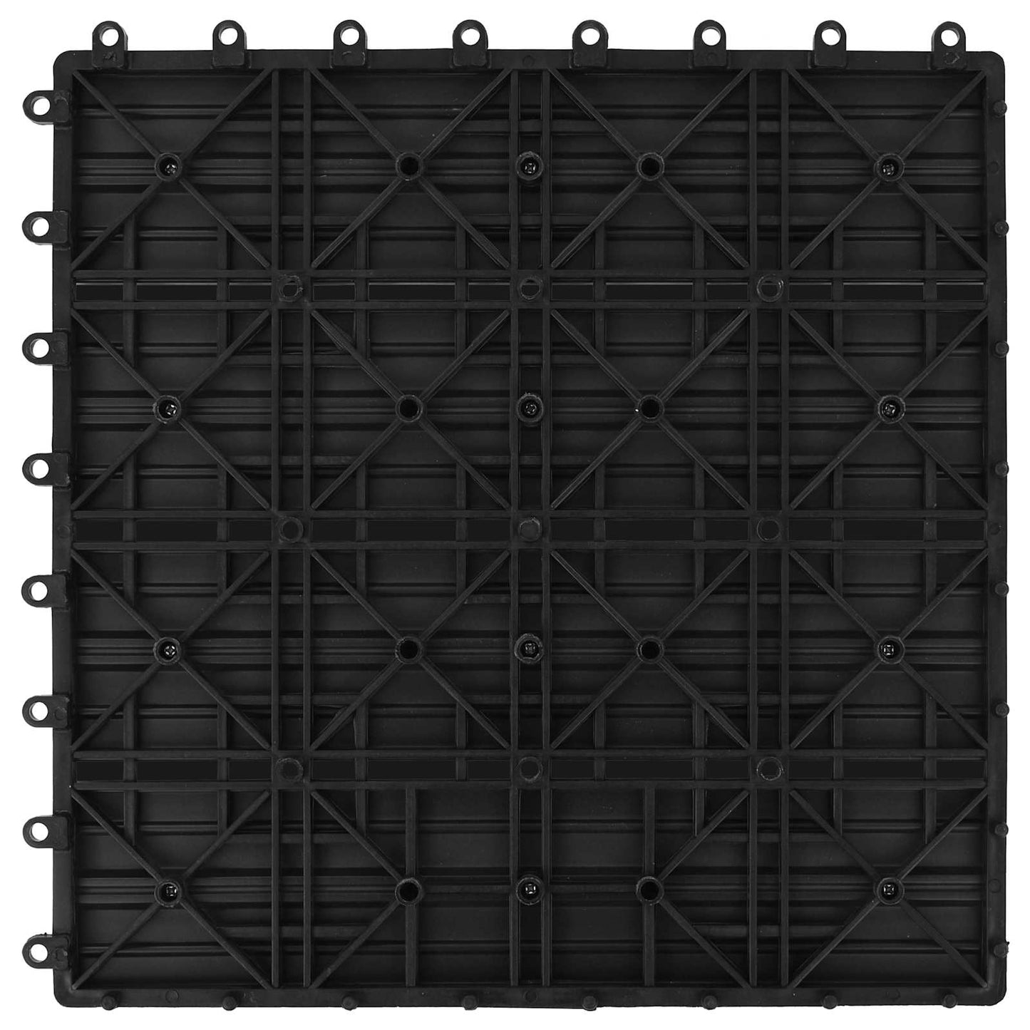 Terrasseflis 22 pcs Svart 30 x 30 cm WPC
