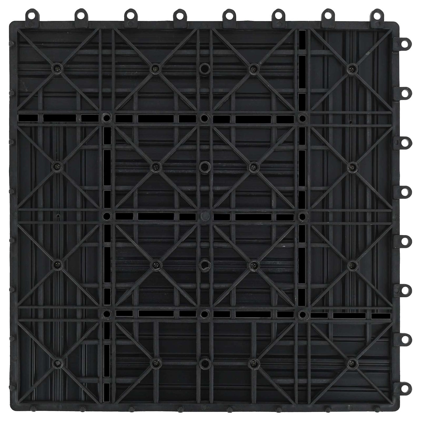 Terrasseflis 22 pcs Svart 30 x 30 cm WPC