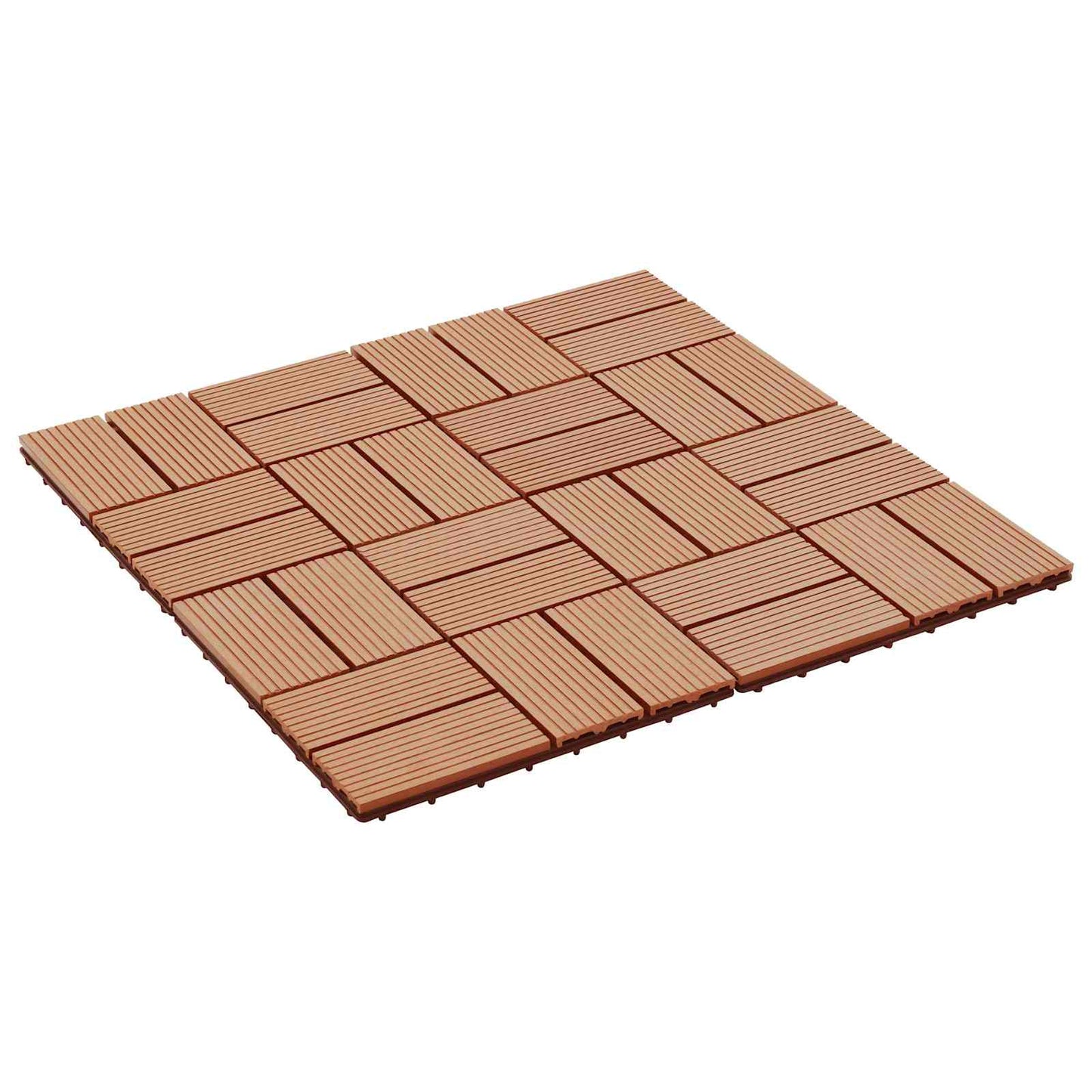 Terrasseflis 22 pcs teak 30 x 30 cm WPC