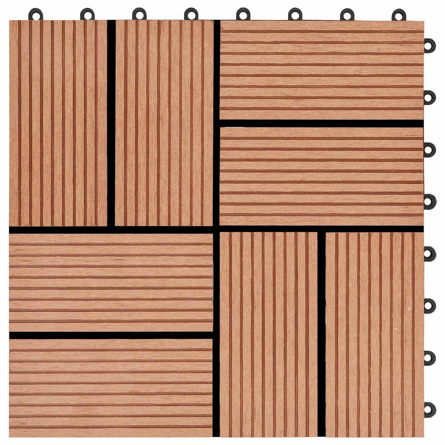 Terrasseflis 22 pcs teak 30 x 30 cm WPC
