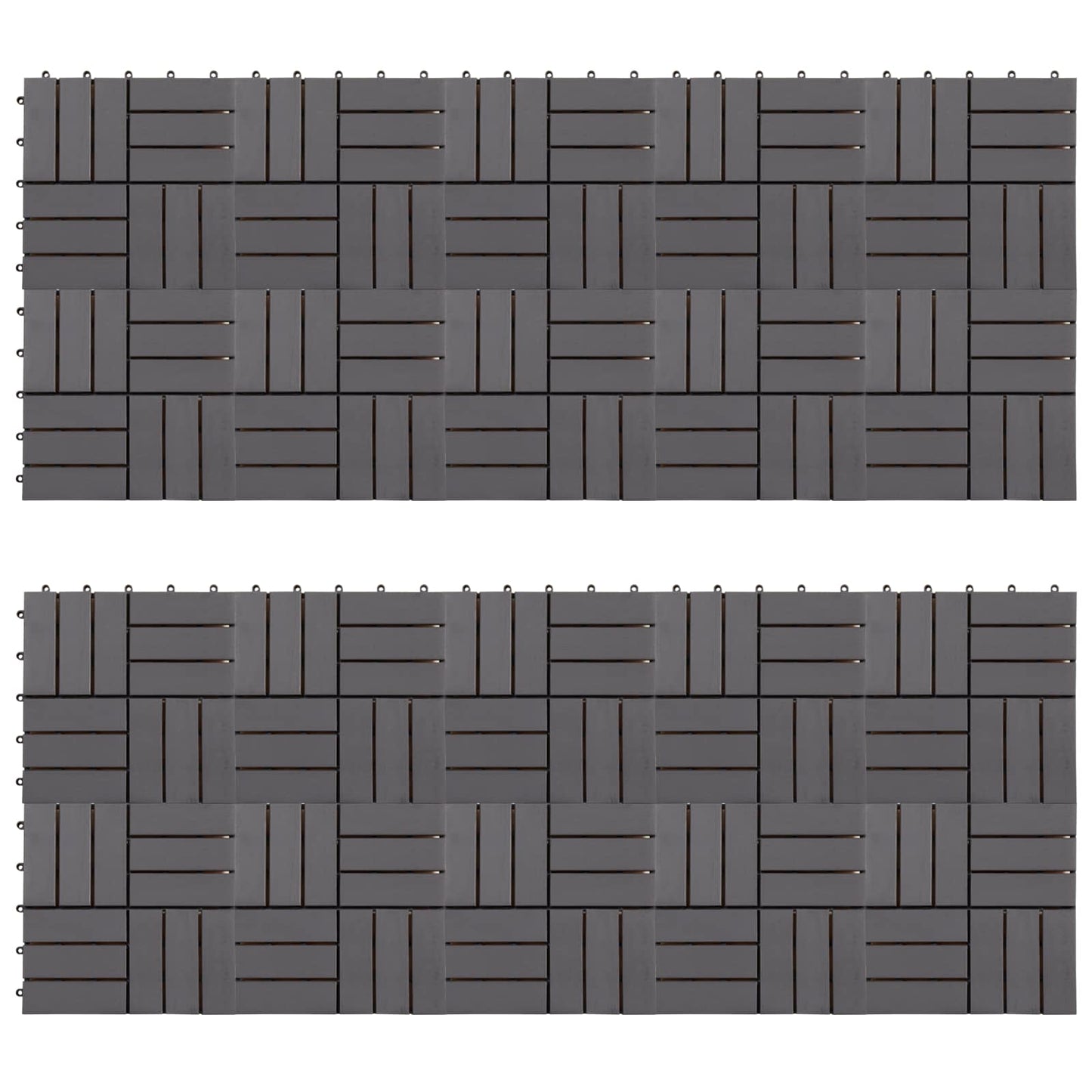 Terrasseflis 20 pcs Grå 30 x 30 cm Acacia Hardtre
