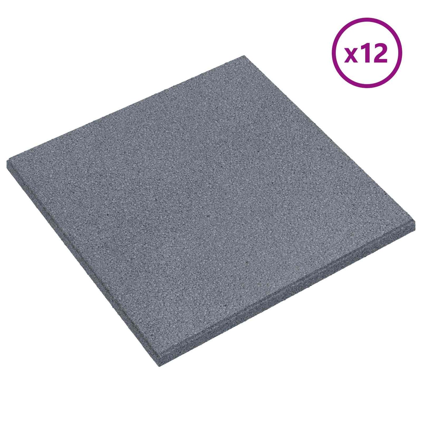 Fallbeskyttelsesfliser 12 pcs Grå 50 x 50 cm Gummi