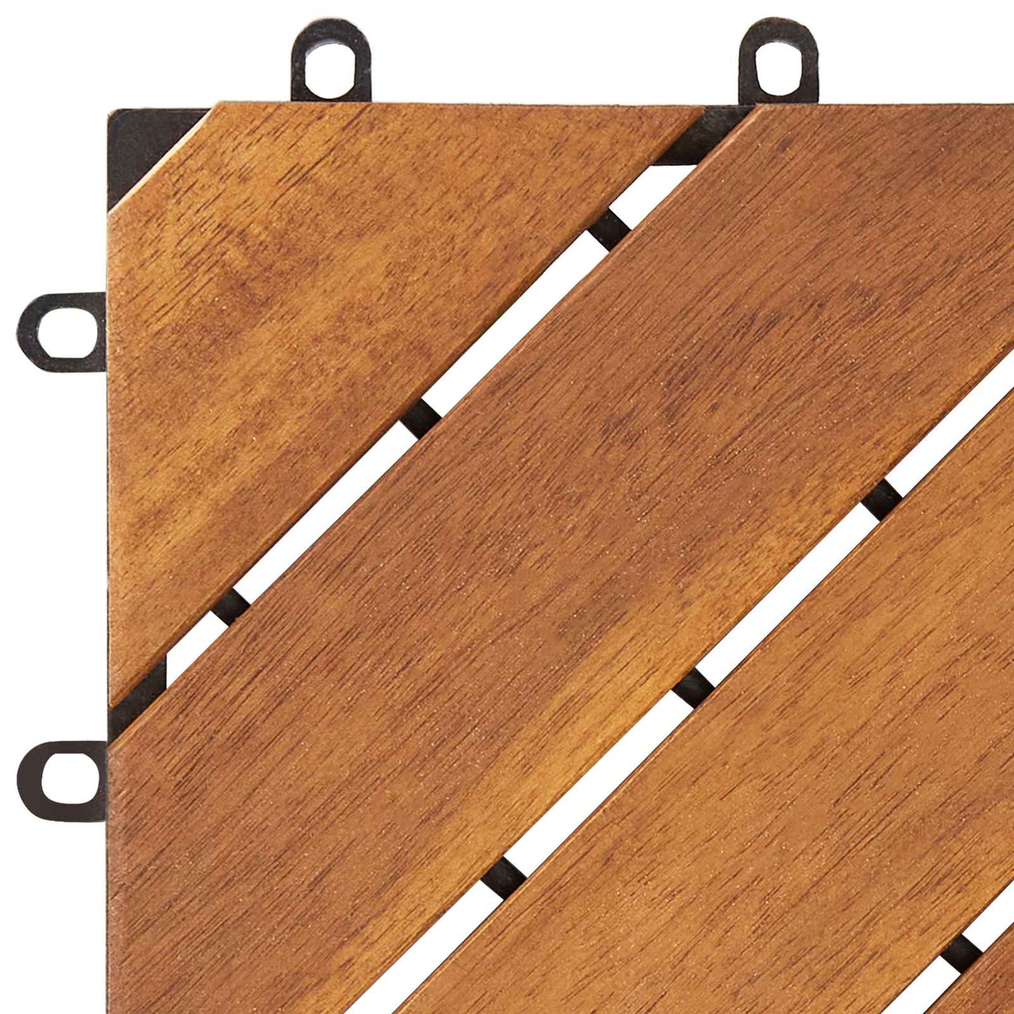 Terrasseflis 30 pcs Brun 30 x 30 cm Acacia Hardtre
