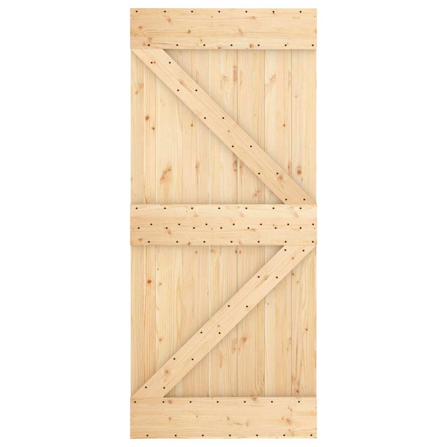 Skyvedør Naturlig og Hvit 90 x 210 cm Heltre furu