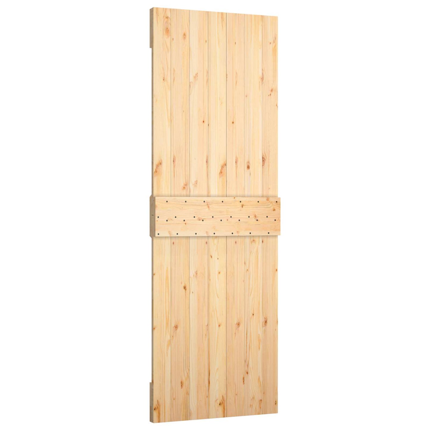 Skyvedør Naturlig og Hvit 70 x 210 cm Massiv Furu Tre