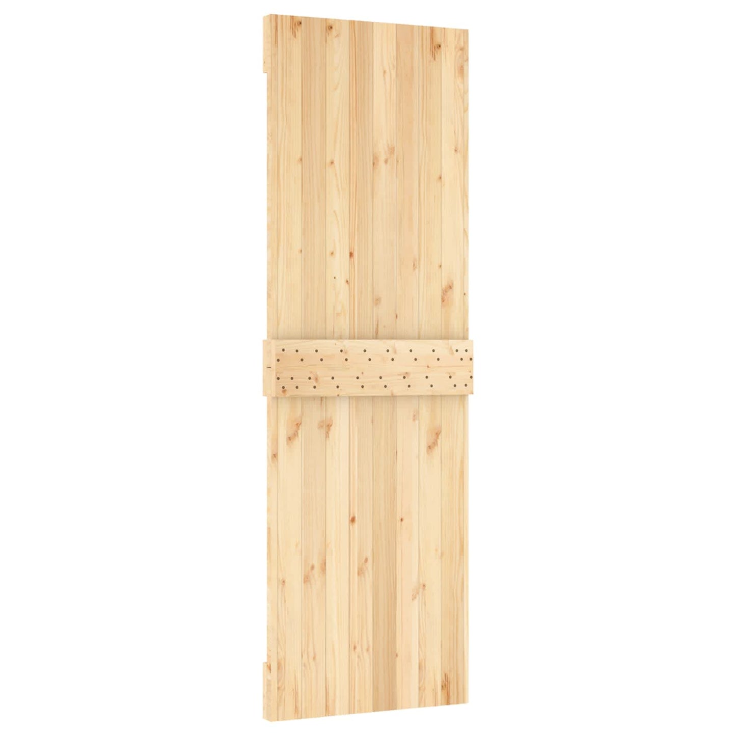 Skyvedør Naturlig og Hvit 70 x 210 cm Massiv Furu Tre