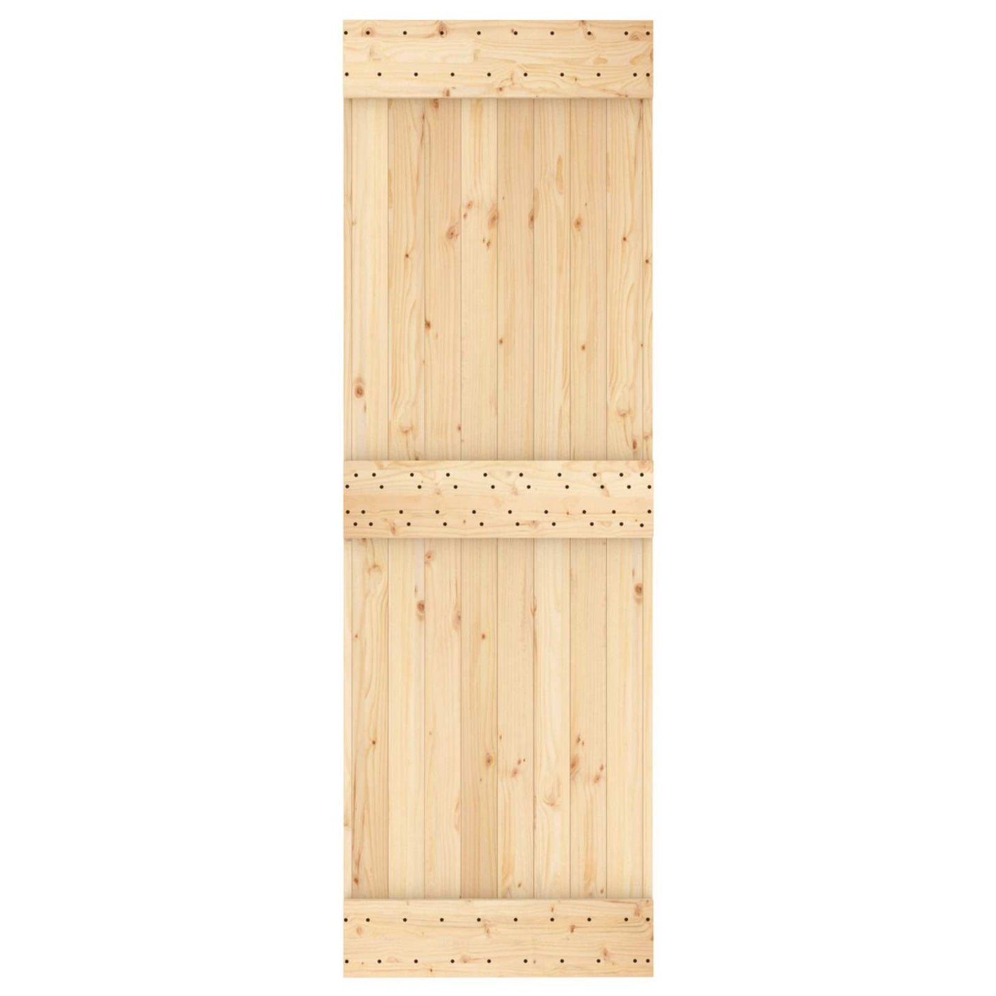 Skyvedør Naturlig og Hvit 70 x 210 cm Massiv Furu Tre
