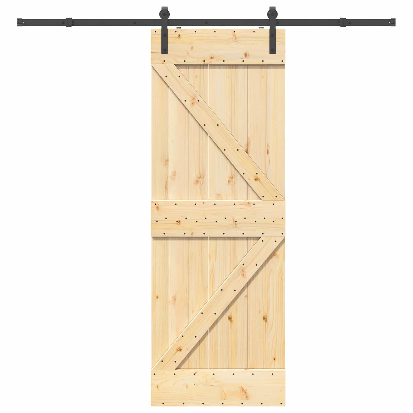 Skyvedør NARVIK Naturlig og svart 70 x 210 cm (213,5 cm)