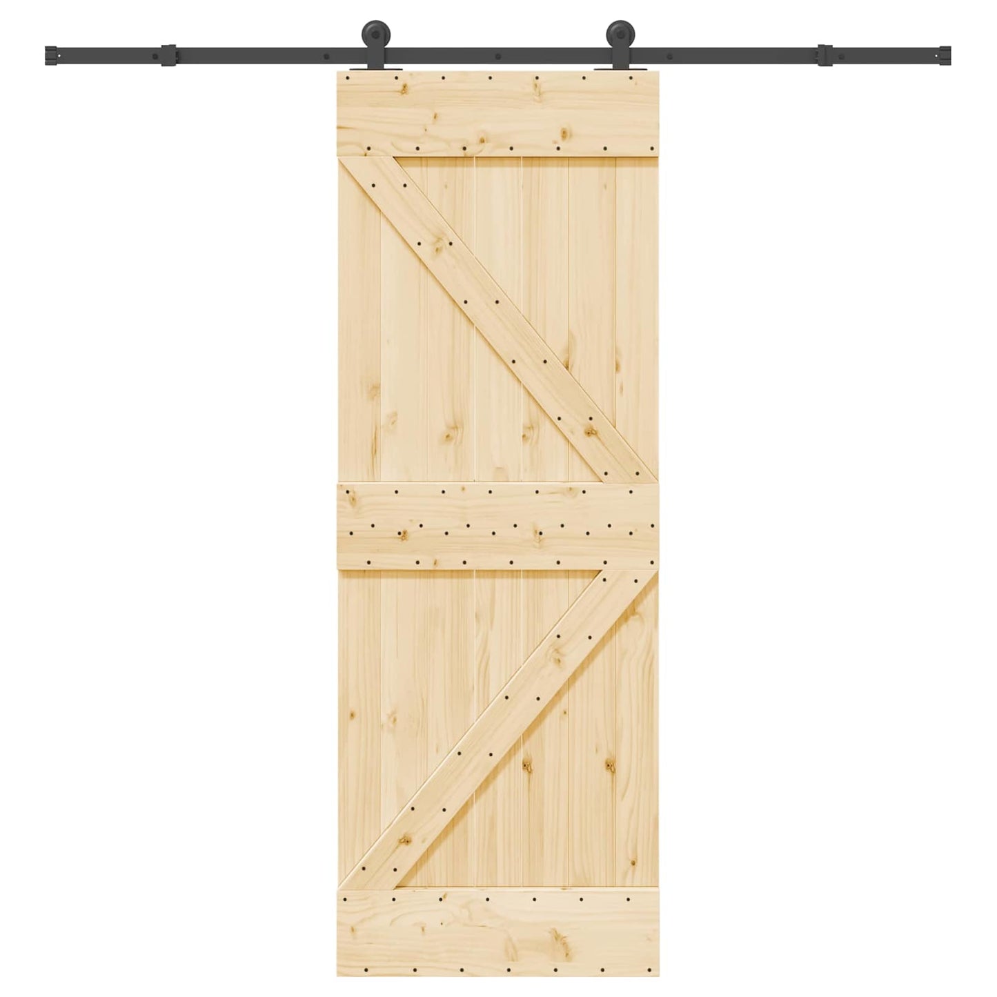 Skyvedør NARVIK Naturlig og svart 70 x 210 cm (213,5 cm)