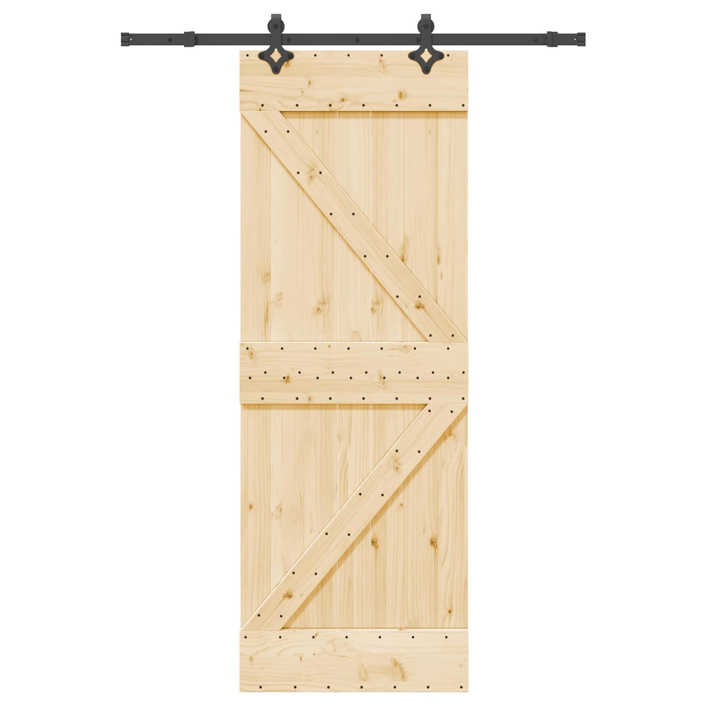 Skyvedør NARVIK Naturlig og svart 70 x 210 cm (152,5 cm)