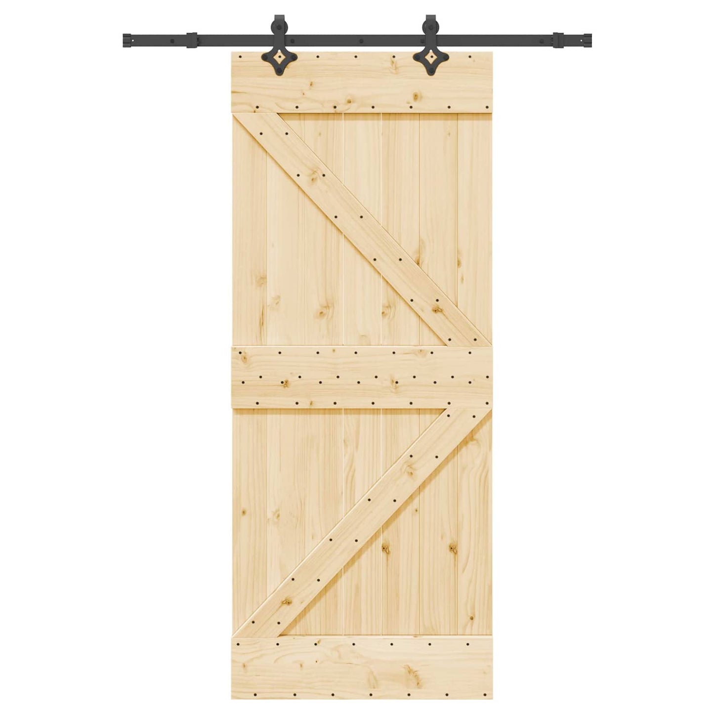 Skyvedør NARVIK Naturlig og svart 85 x 210 cm (152,5 cm)