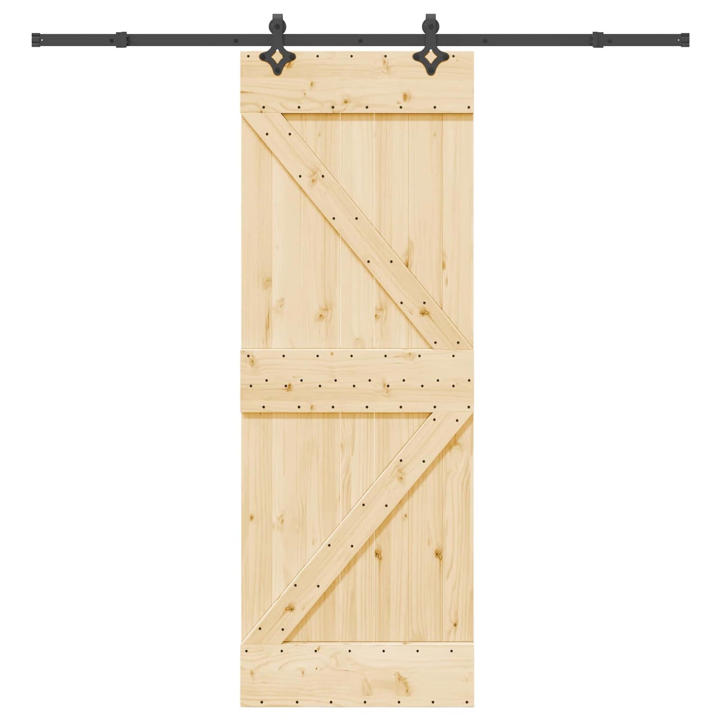 Skyvedør NARVIK Naturlig og svart 70 x 210 cm (213,5 cm)
