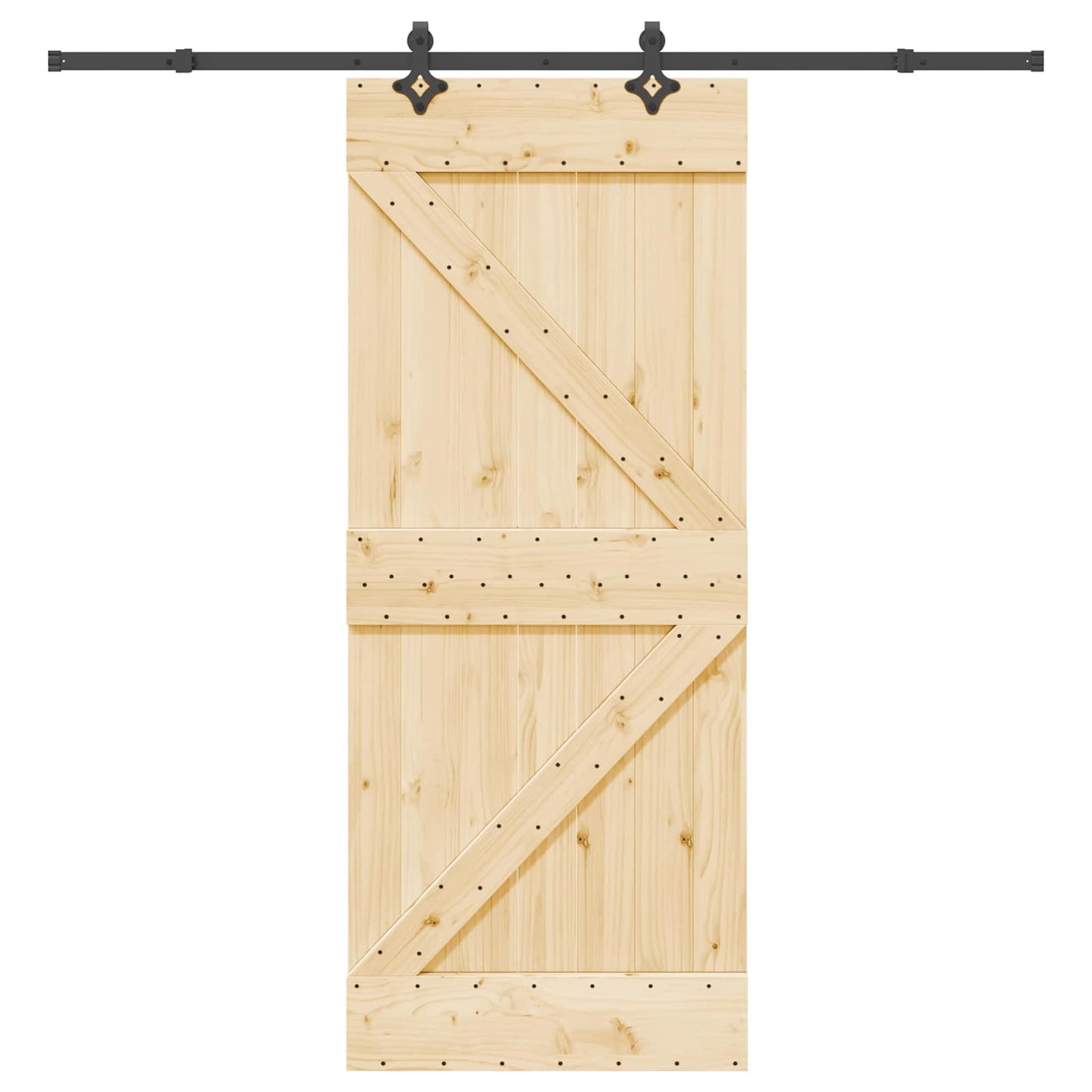 Skyvedør NARVIK Naturlig og svart 85 x 210 cm (213,5 cm)