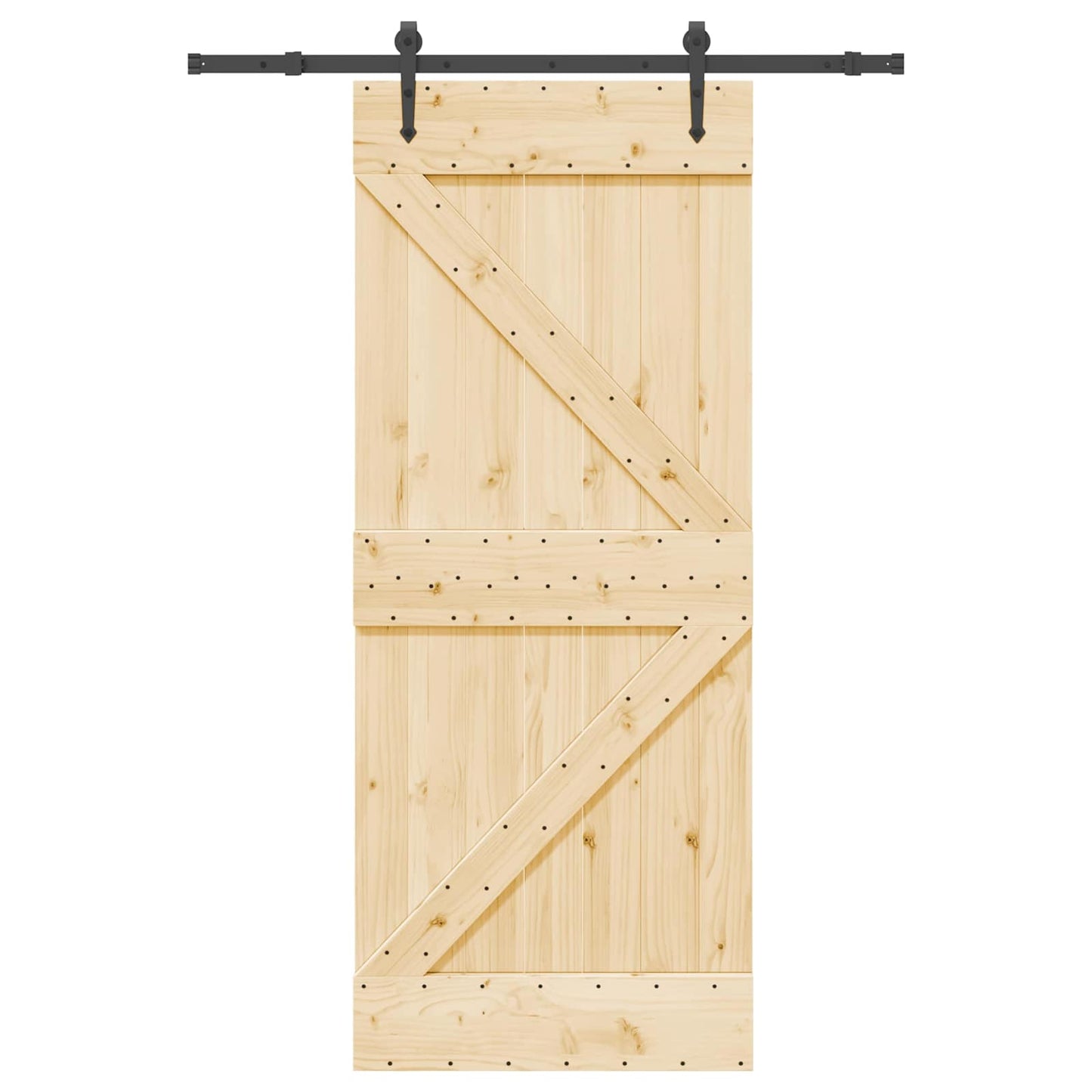 Skyvedør NARVIK Naturlig og svart 85 x 210 cm (152,5 cm)