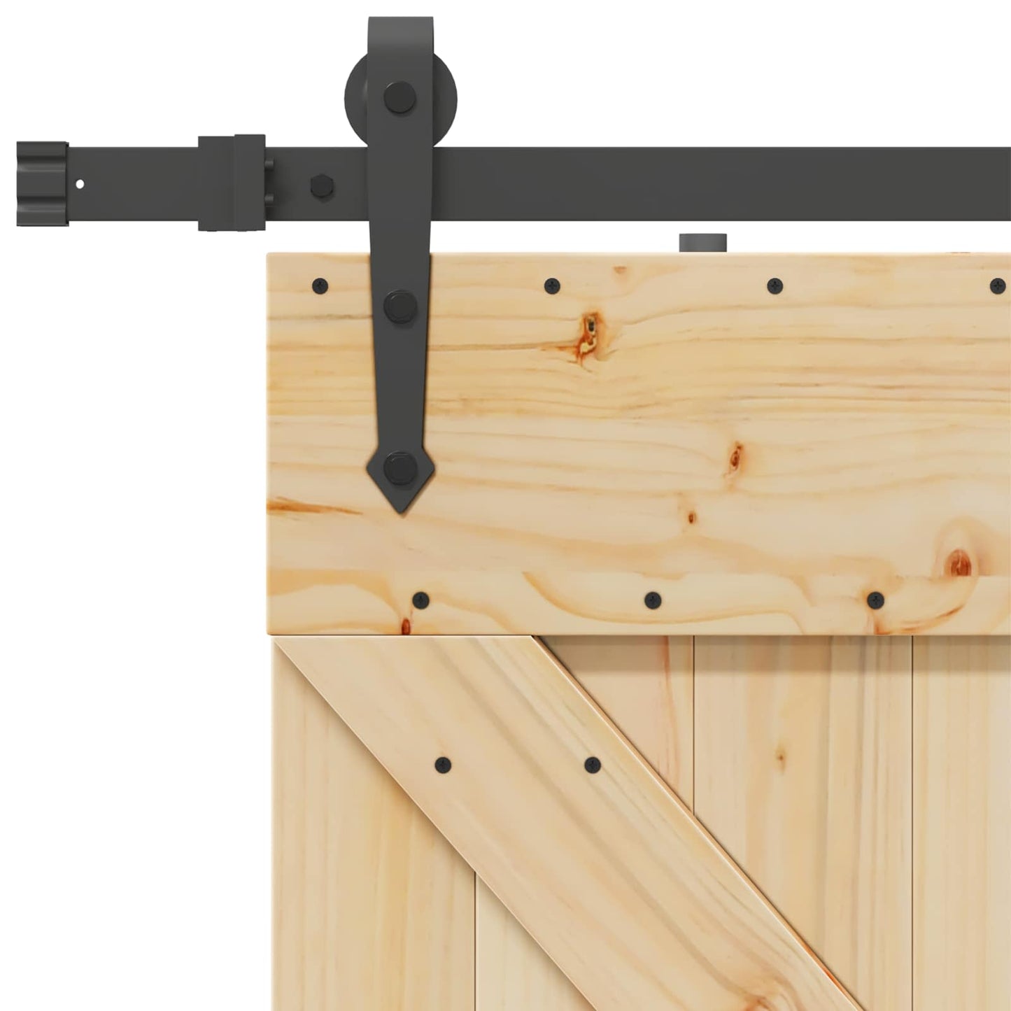Skyvedør NARVIK Naturlig og svart 80 x 210 cm (152,5 cm)