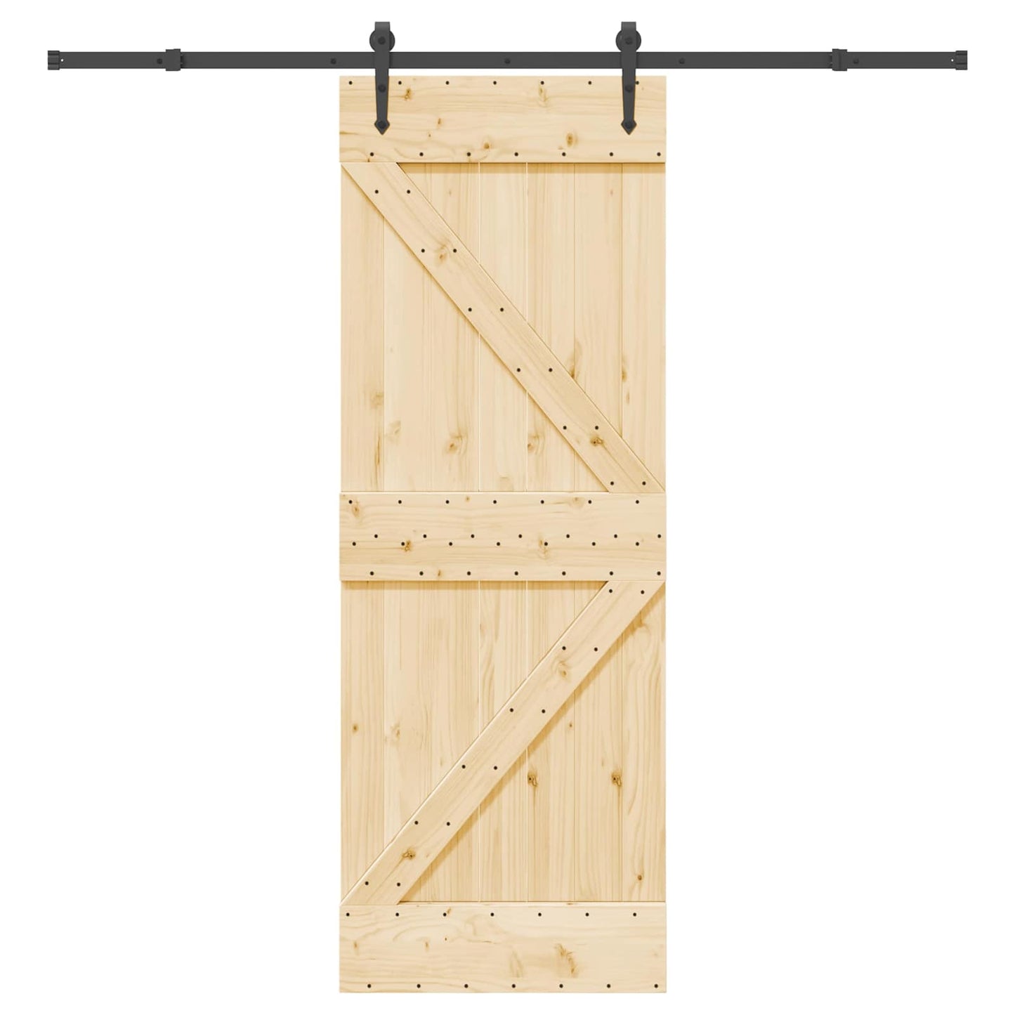 Skyvedør NARVIK Naturlig og svart 70 x 210 cm (213,5 cm)