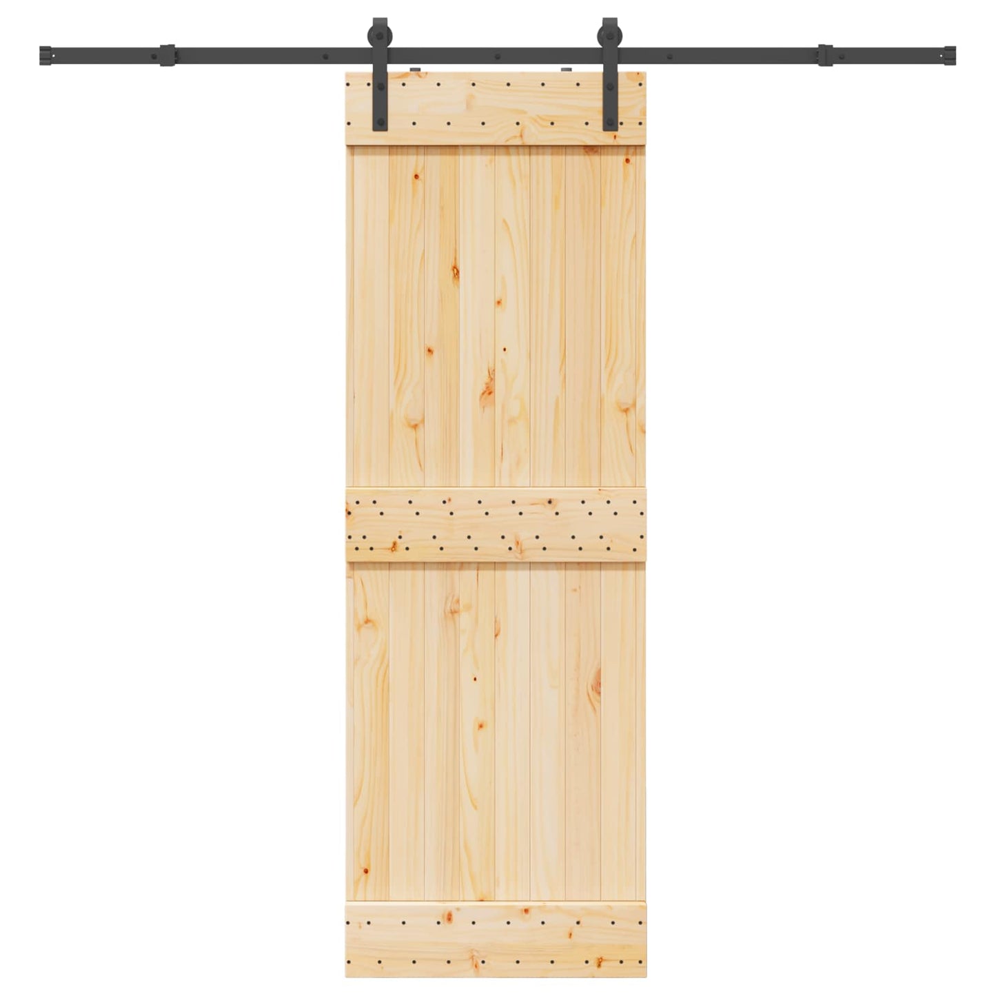 Skyvedør NARVIK Naturlig og svart 70 x 210 cm (213,5 cm)