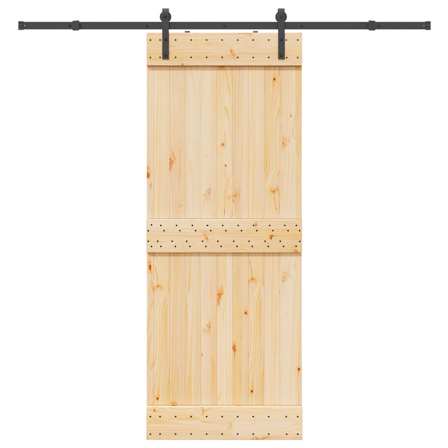 Skyvedør NARVIK Naturlig og svart 80 x 210 cm (213,5 cm)