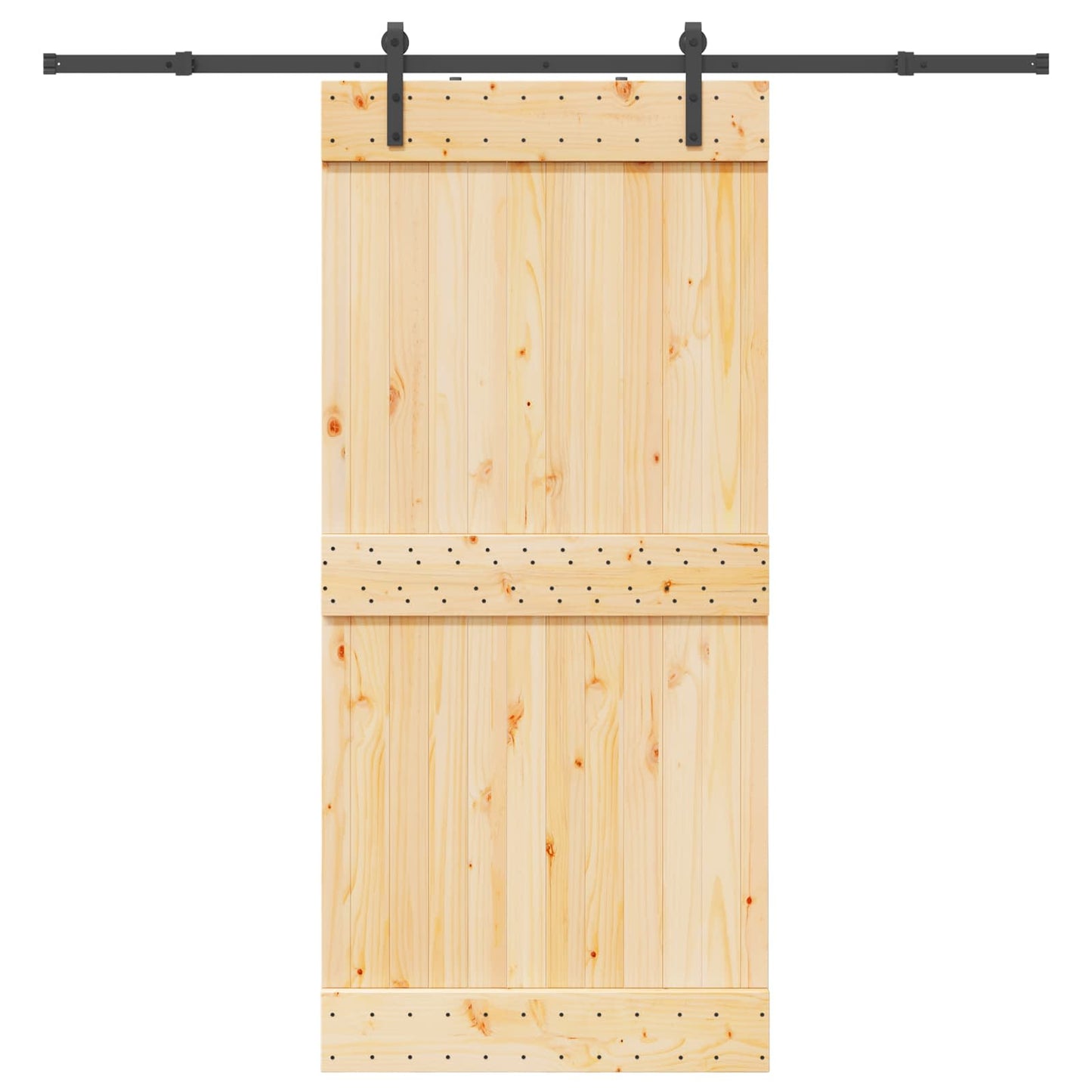 Skyvedør NARVIK Naturlig og svart 95 x 210 cm (213,5 cm)