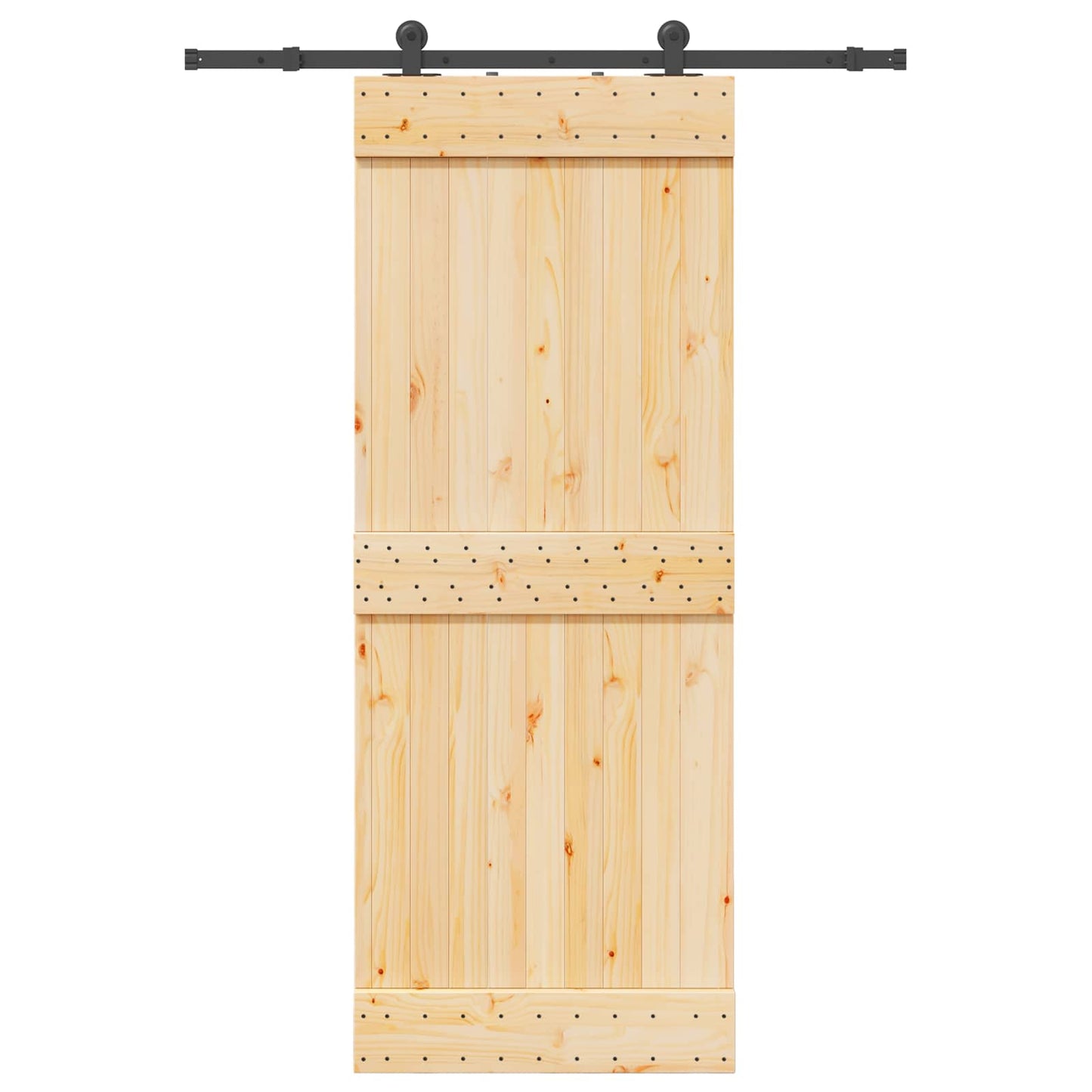 Skyvedør NARVIK Naturlig og svart 80 x 210 cm (152,5 cm)